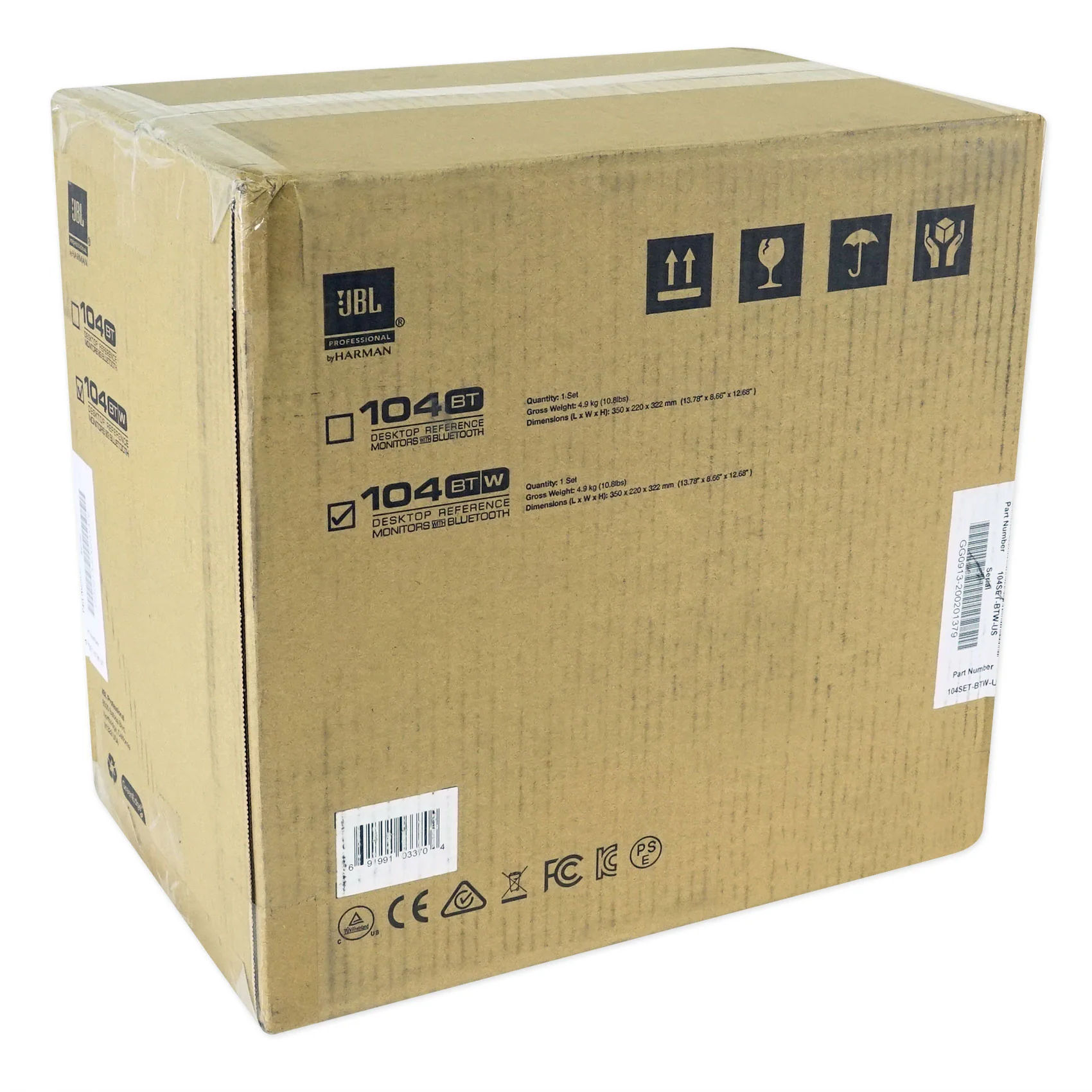 JBL 104SET-BTW Pair Bluetooth Powered Active Studio Monitors+Isolation Feet Pads - Image 12