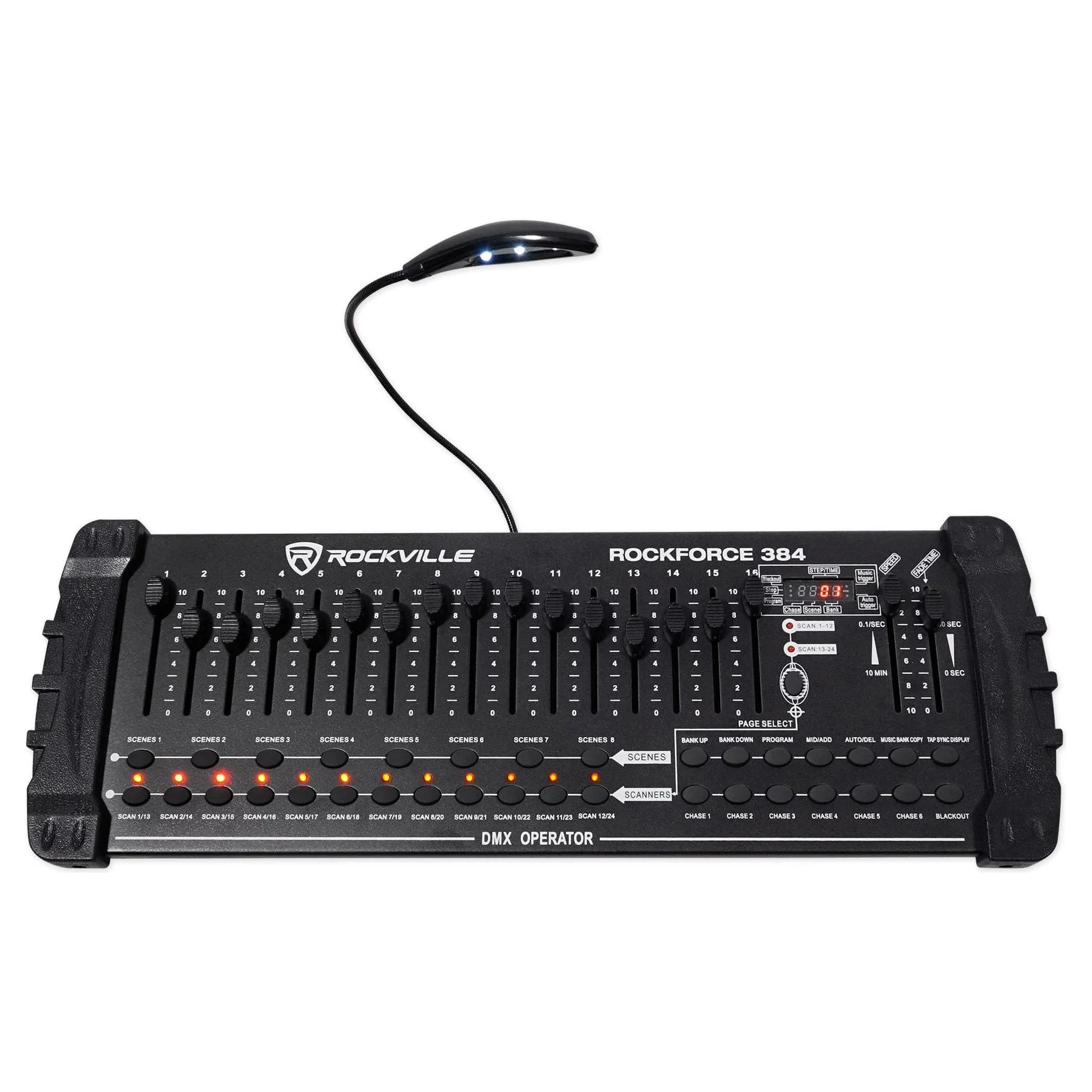 RockPAR50 Black 12-Pack + ROCKFORCE 384 DMX Controller Bundle - Image 13