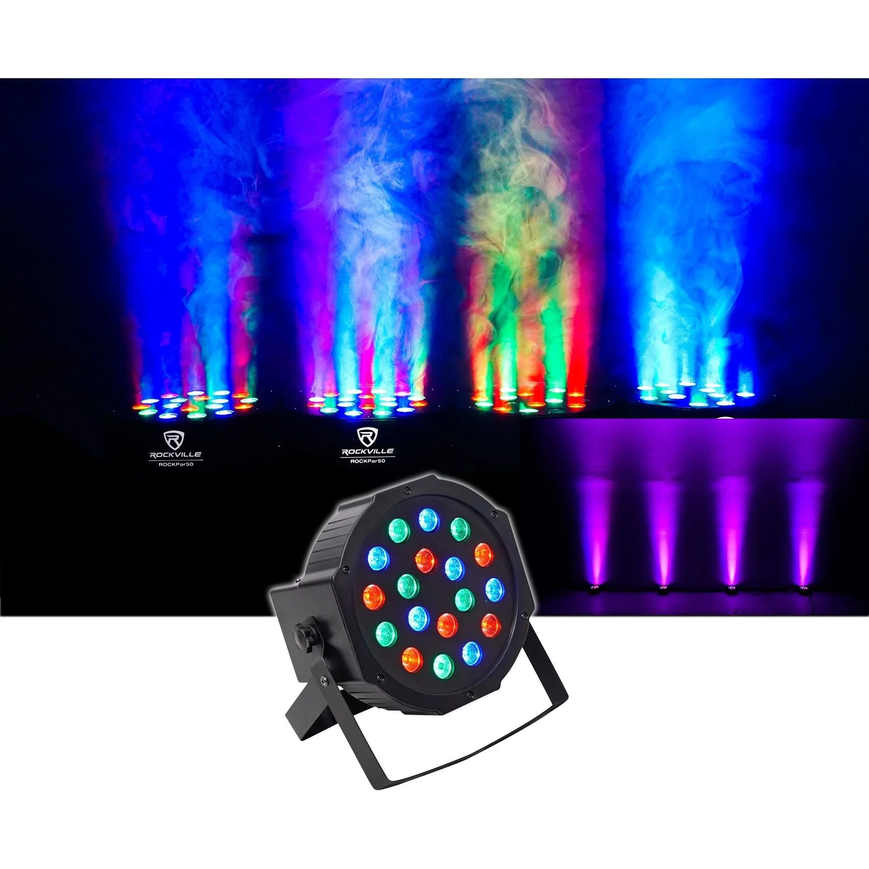 RockPAR50 Black 12-Pack + ROCKFORCE 192 DMX Controller Bundle - Image 4