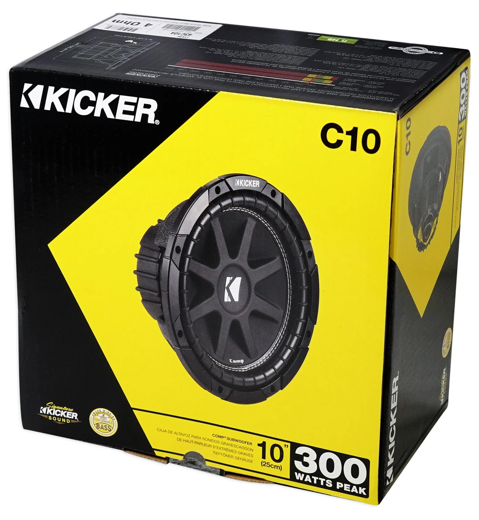 (2) KICKER 43C104 Comp 10" 600w SVC 4-ohm Car Subwoofer+Vented Sub Box Enclosure - Image 13