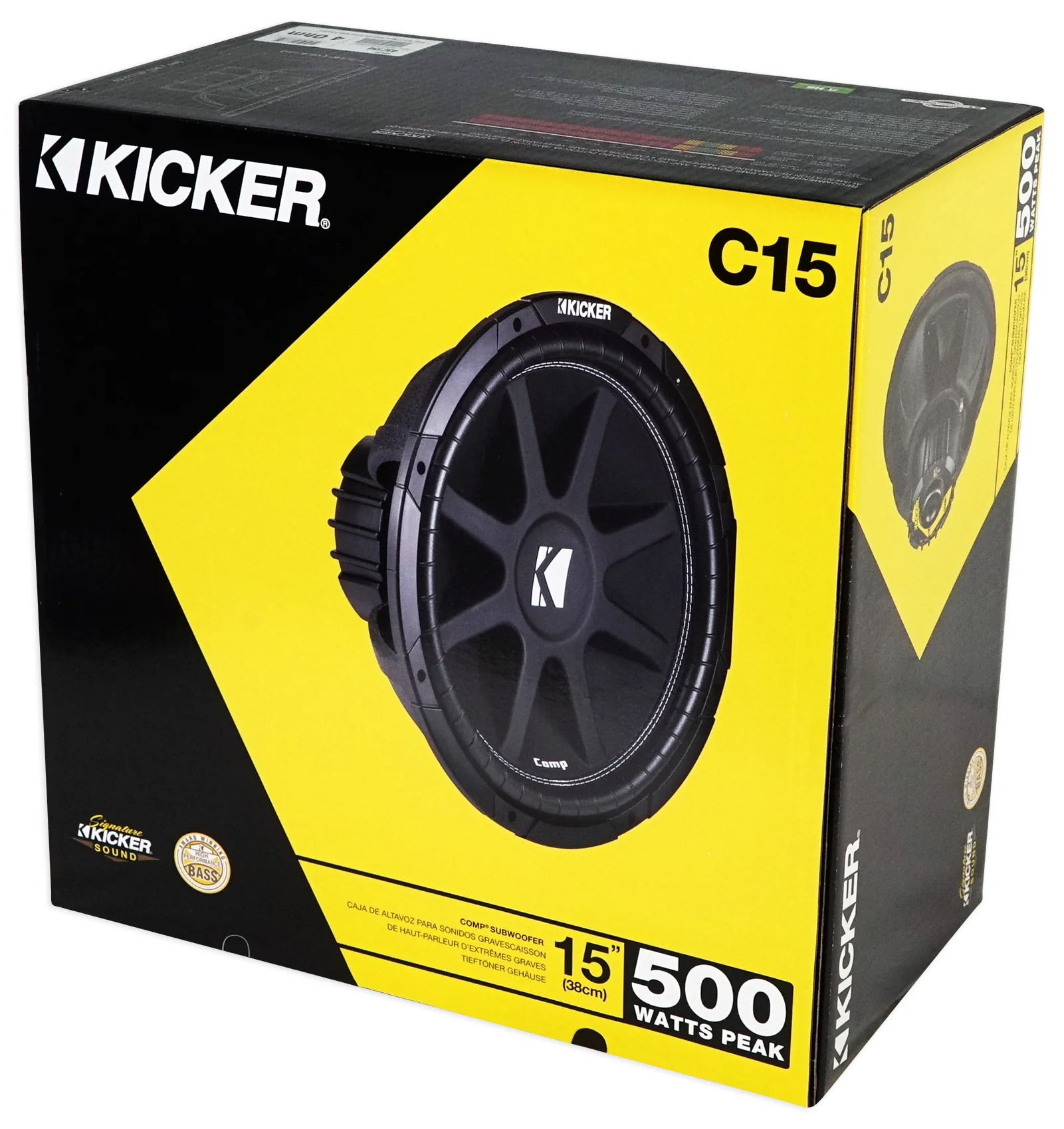 2) KICKER 43C154 Comp 15" 1000 Watt Car Subwoofers Subs+Sealed Sub Box Enclosure - Image 10