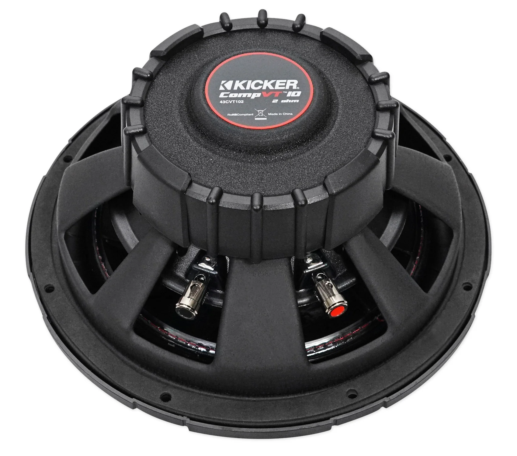(2) Kicker 43CVT102 COMPVT 10" 1600w Shallow Subwoofers+Sealed Sub Box Enclosure - Image 3