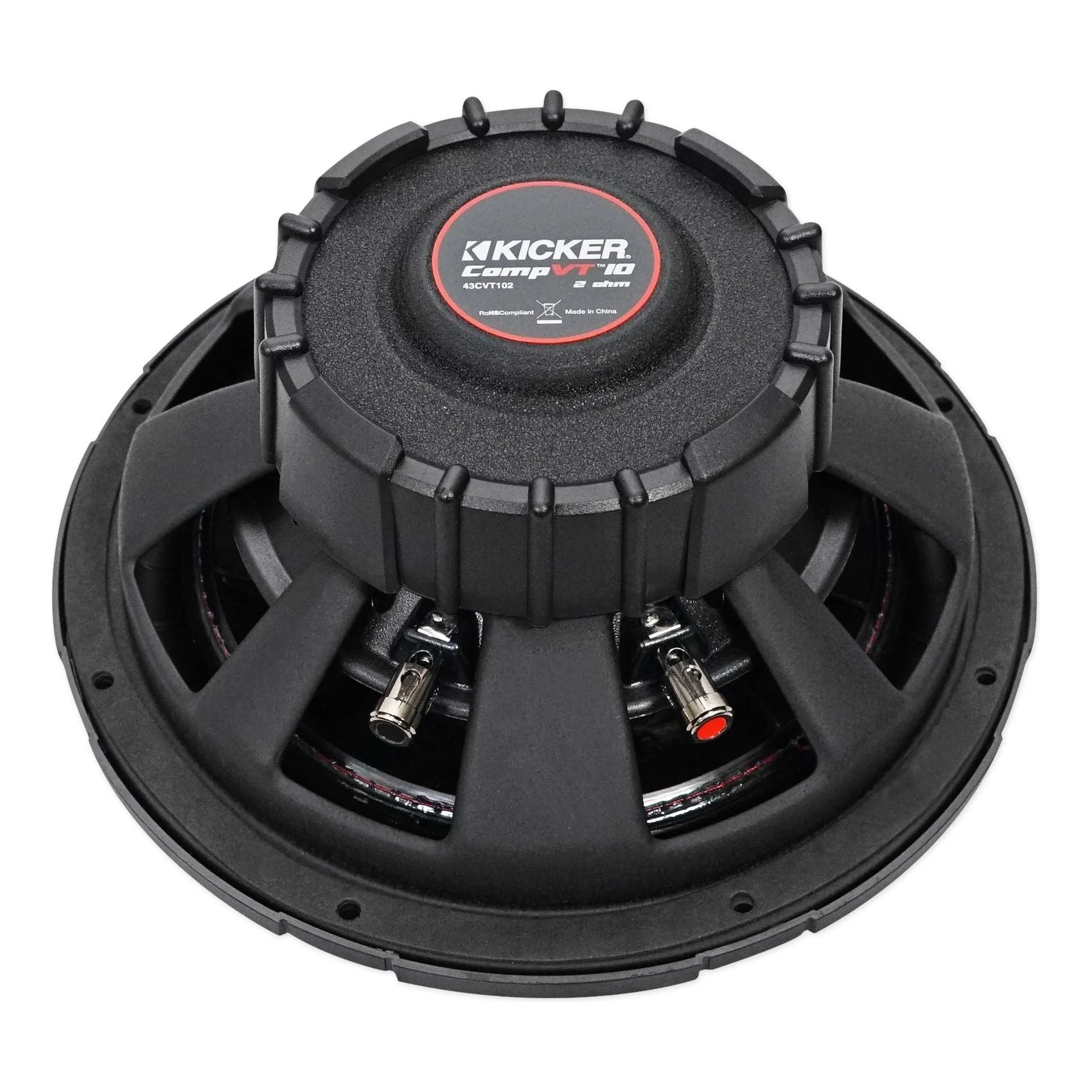 (2) Kicker 43CVT102 COMPVT 10" 1600w Shallow Subwoofers+Sealed Sub Box Enclosure - Image 5