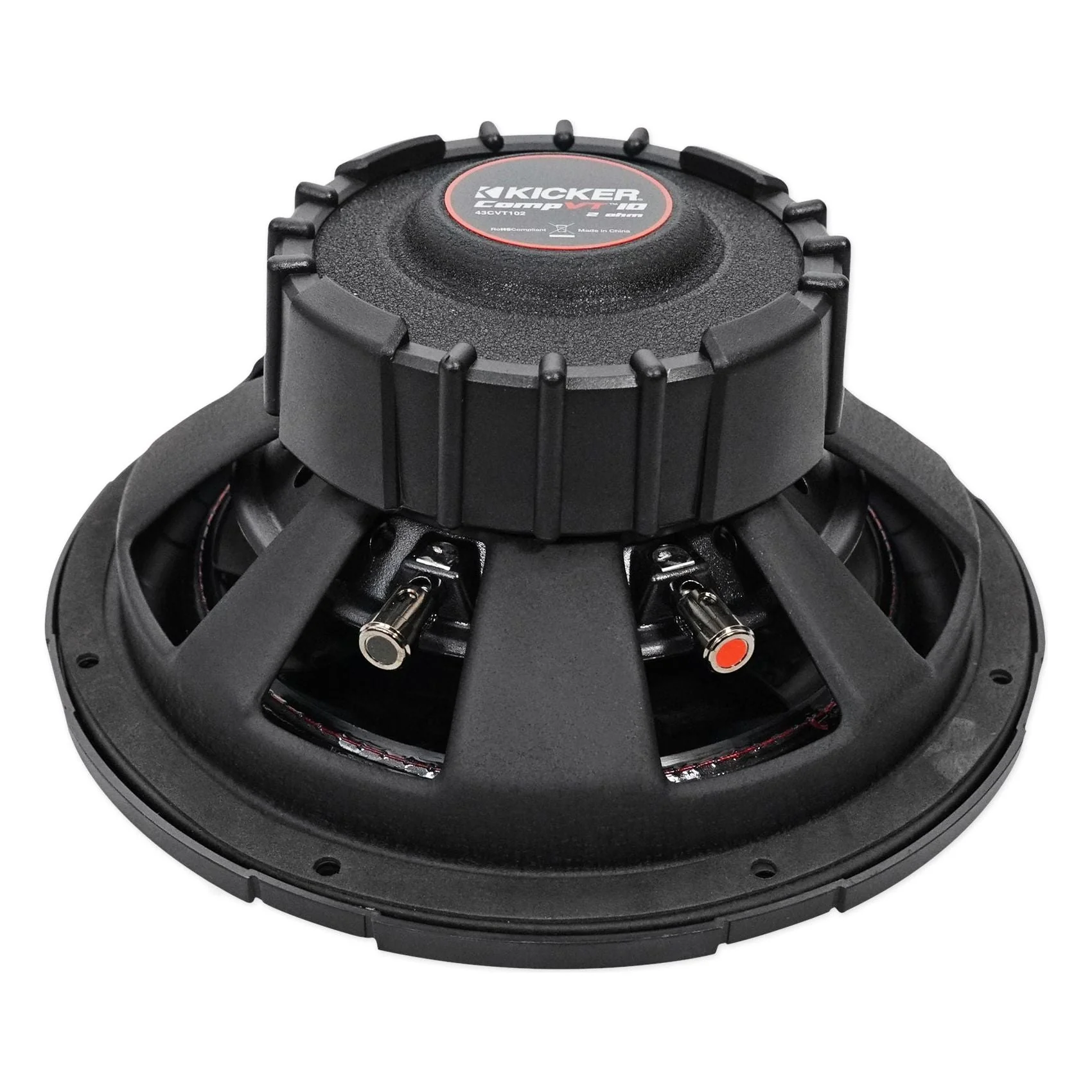 (2) Kicker 43CVT102 COMPVT 10" 1600w Shallow Subwoofers+Sealed Sub Box Enclosure - Image 9