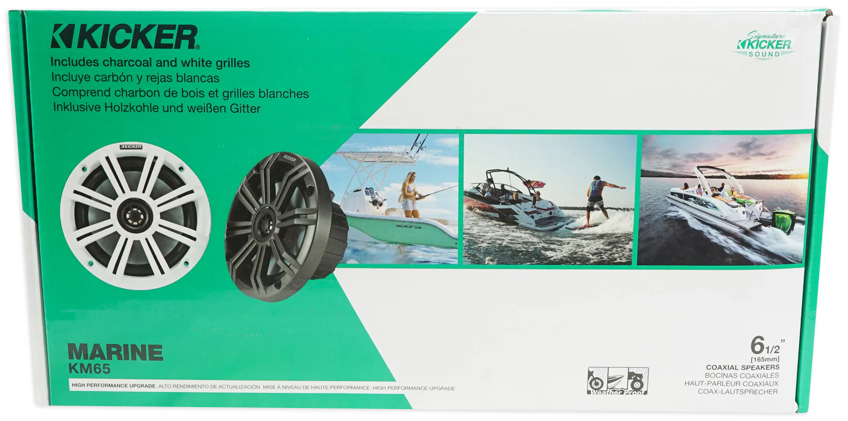 (4) KICKER 45KM654 6.5" 390w Marine Boat Speakers+4-Ch. MTX Amplifier+Amp Kit - Image 8