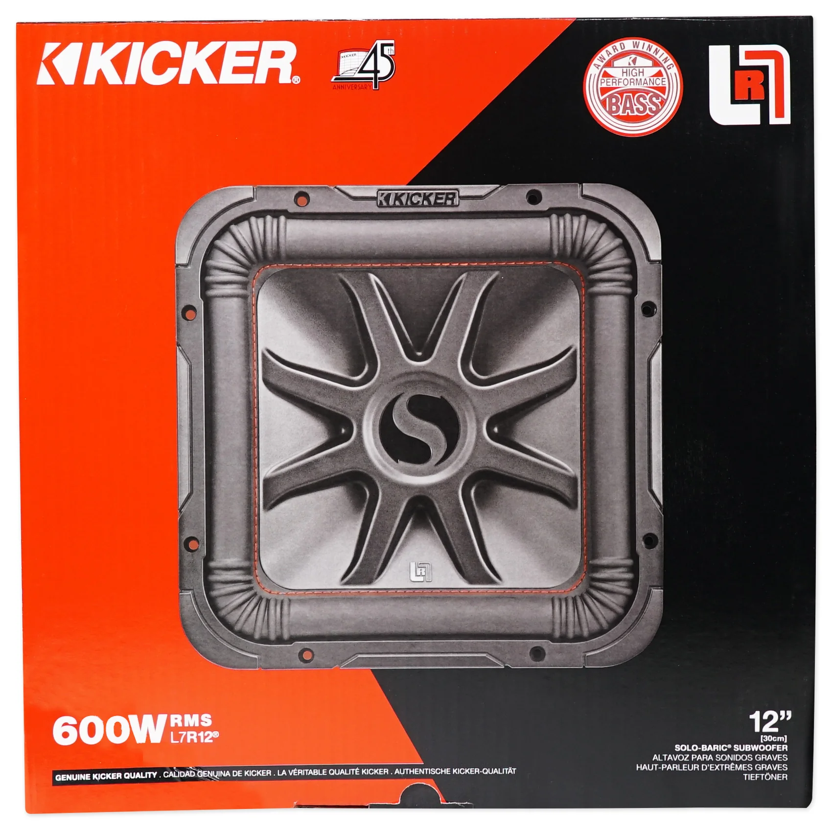 2) KICKER 45L7R122 12" 1200w L7R Subwoofers, Solo-Baric+Vented Bedlined Sub Box - Image 7