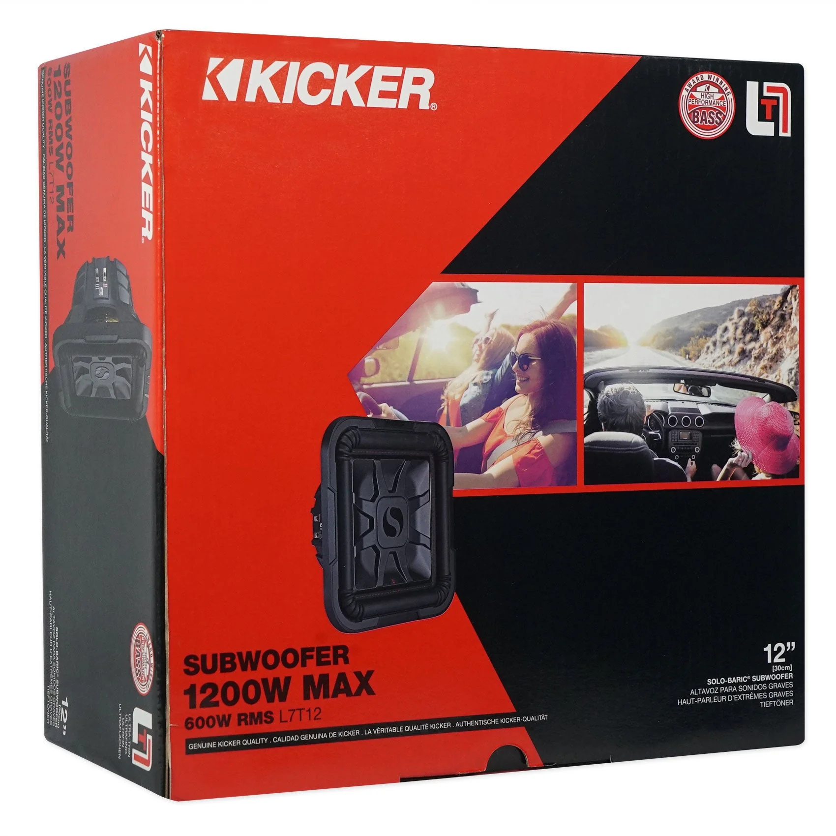 (2) KICKER 46L7T122 12" 1200w L7T Subwoofers Solo-Baric Subs+Amp+Vented Sub Box - Image 9
