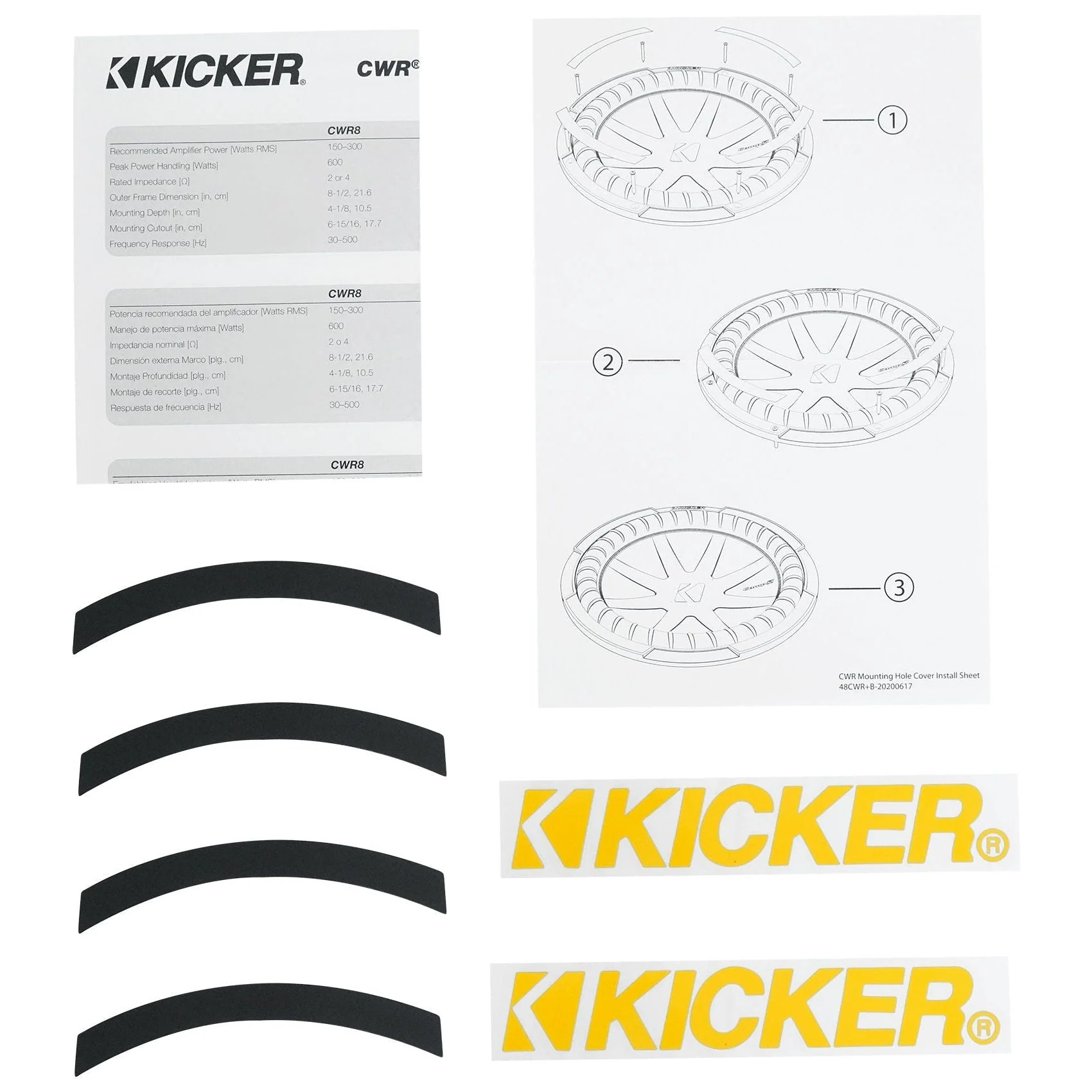(2) Kicker 48CWR102 COMPR10 10" 1600 Watt Subwoofers+Mono Amplifier+Amp Kit - Image 24