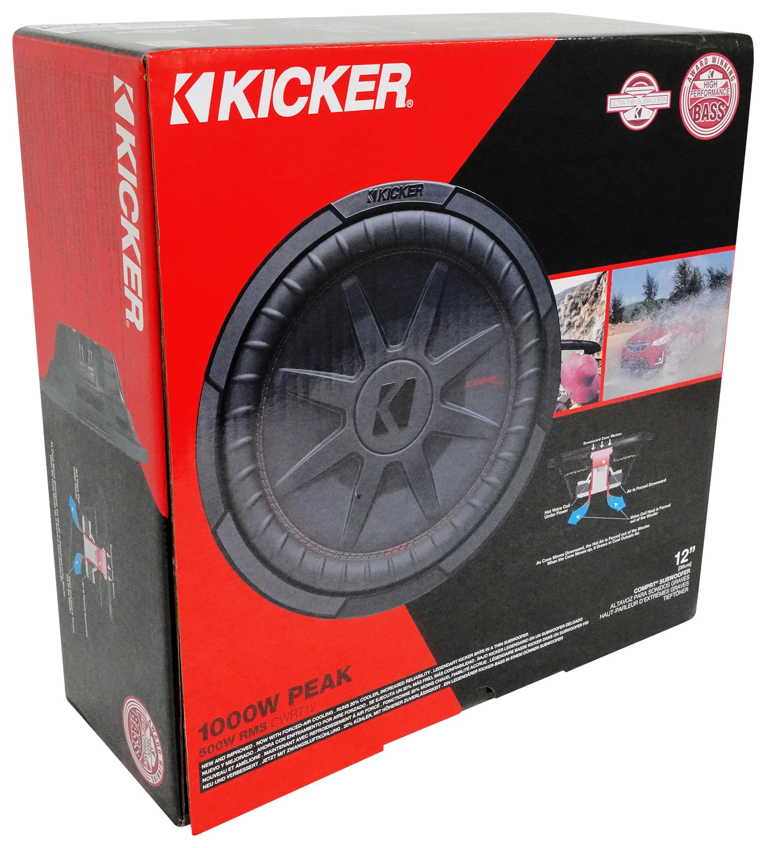 Dual 12" Kicker Subwoofers+Sub Box Enclosure Fits 2019- 2023 Jeep Gladiator - Image 12