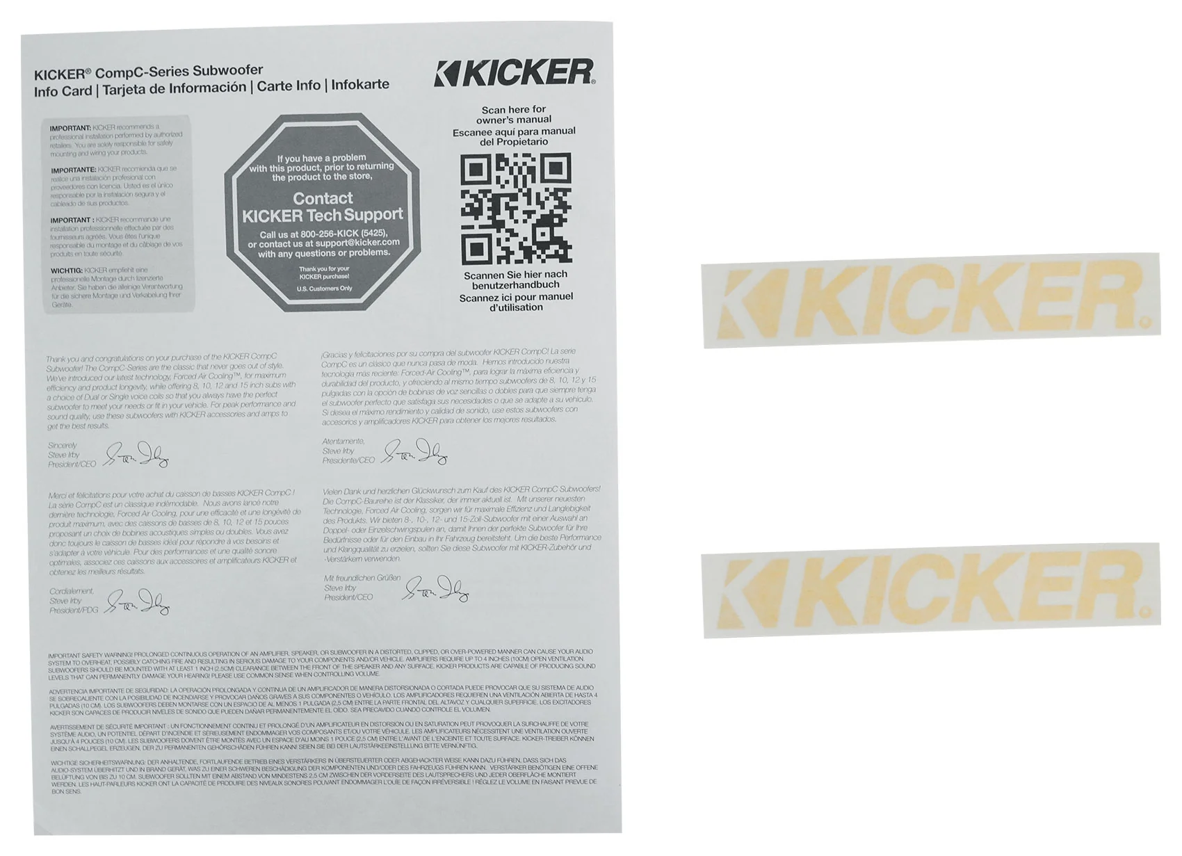 (2) Kicker 50CWCD124 CompC 12" DVC Subwoofers+Vented Sub Box Enclosure CWCD124 - Image 11
