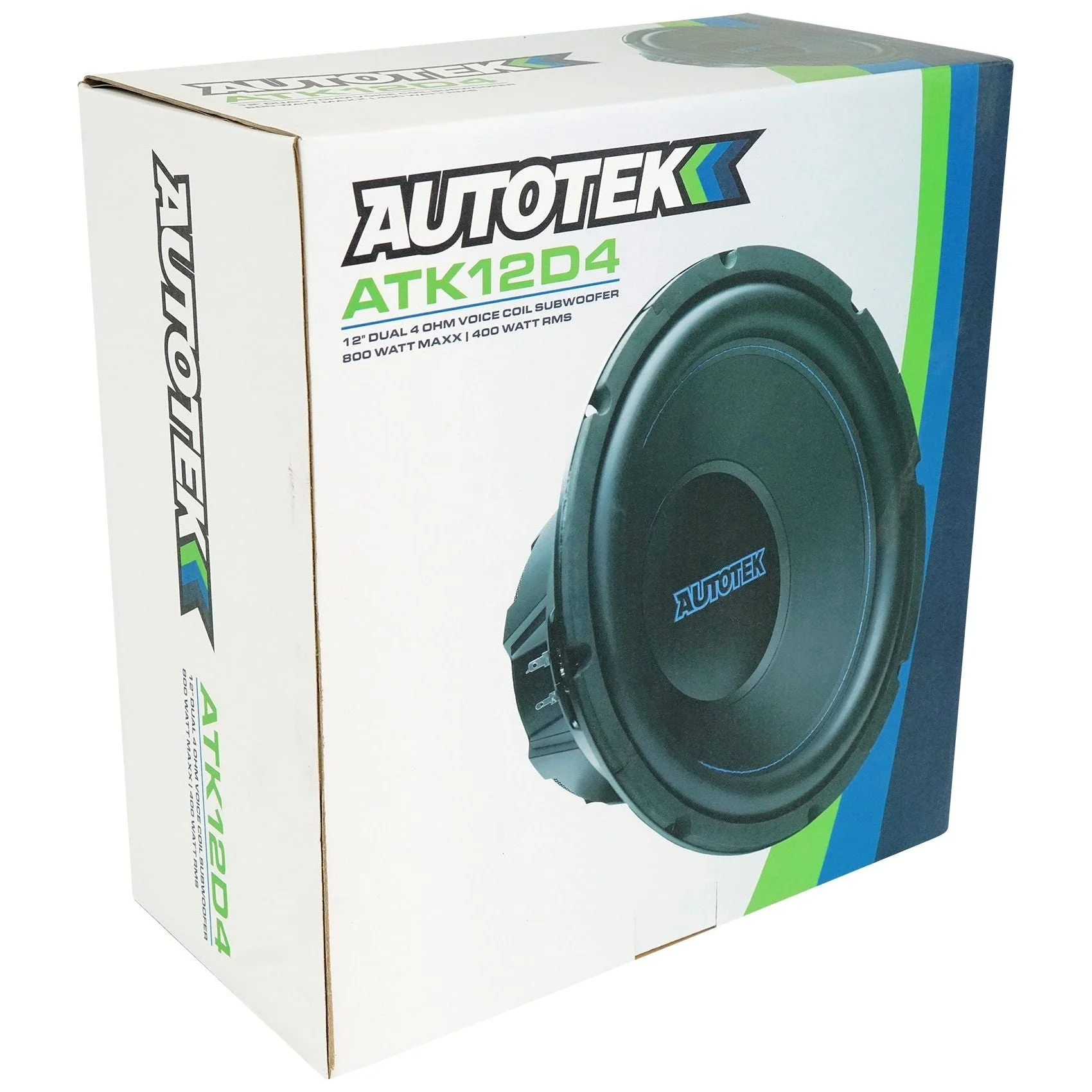 (2) Autotek ATK12D4 12" 400w RMS DVC 4 Ohm Car Subwoofers+Mono Amplifier+Amp Kit - Image 13