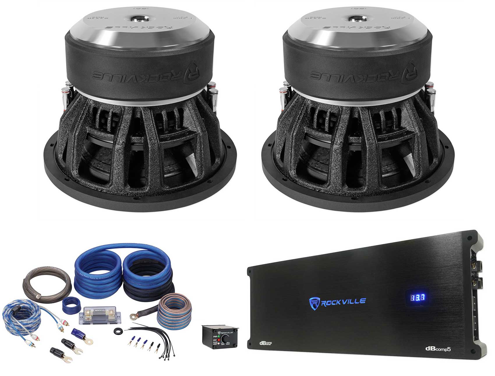 Destroyer 12D1 2-Pack + dBcomp5 Mono Amplifier Bundle