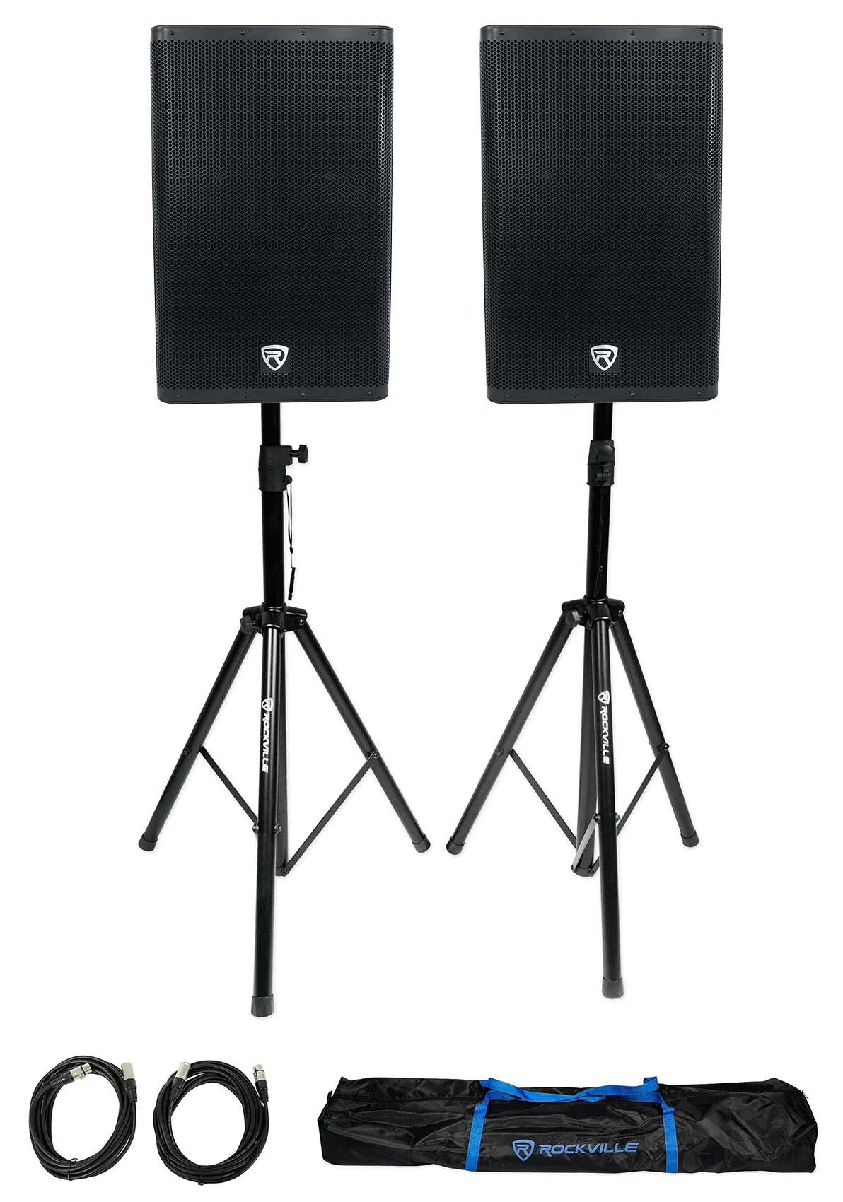 DX15 2-Pack + Tripod Stands & XLR Cables Bundle