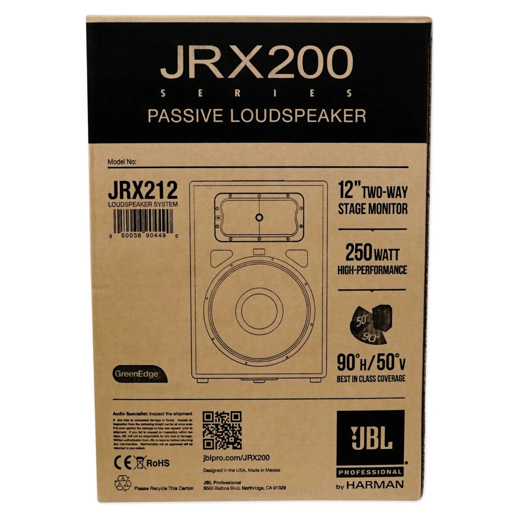 (2) JBL JRX212 1000w 12" Inch 2-Way DJ P/A Speaker Floor Wedge Monitors+DJ Light - Image 11