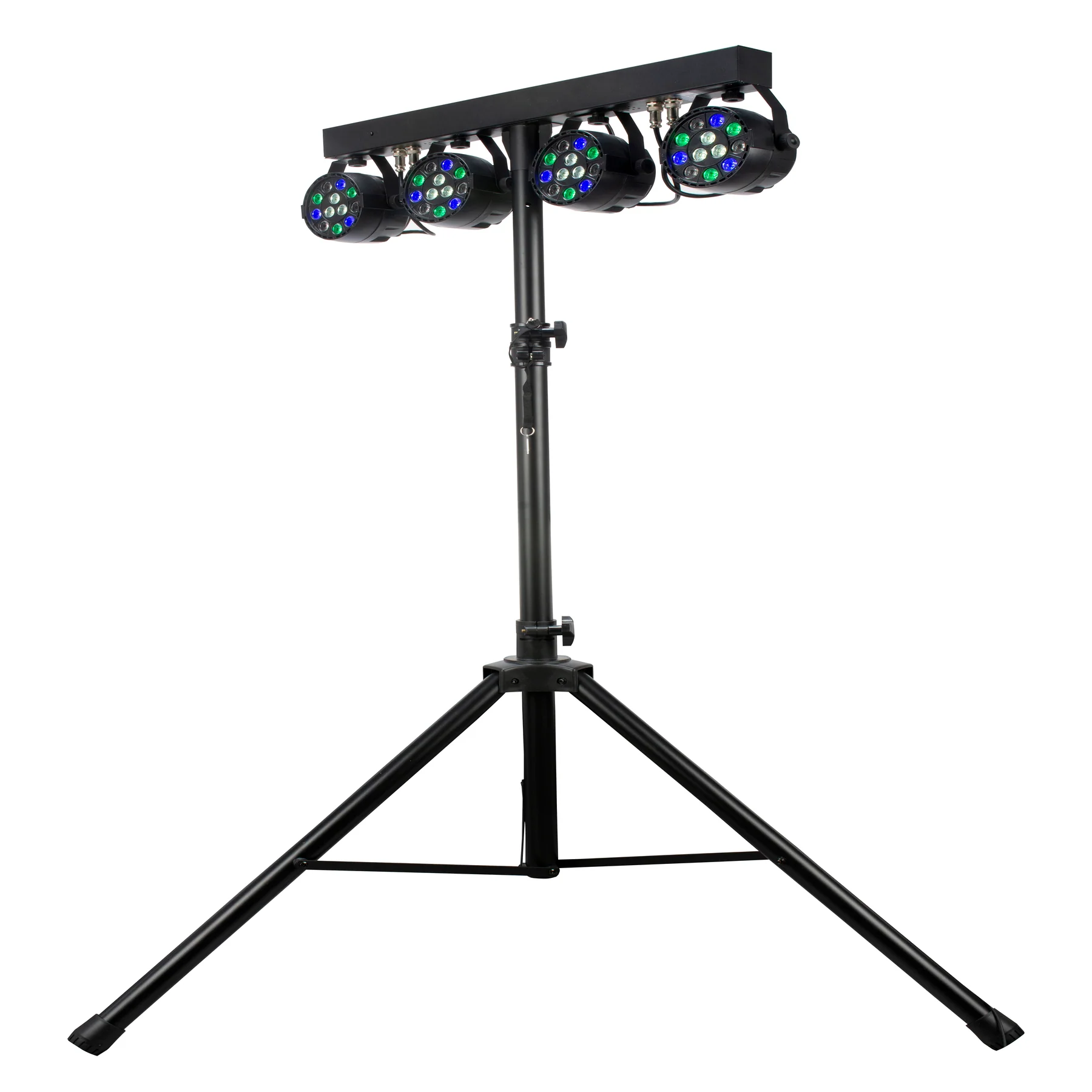 (2) Eliminator Mini Par Bar Light Systems w/4xPar Lights+Stand+Remote+Bag+Fogger - Image 6