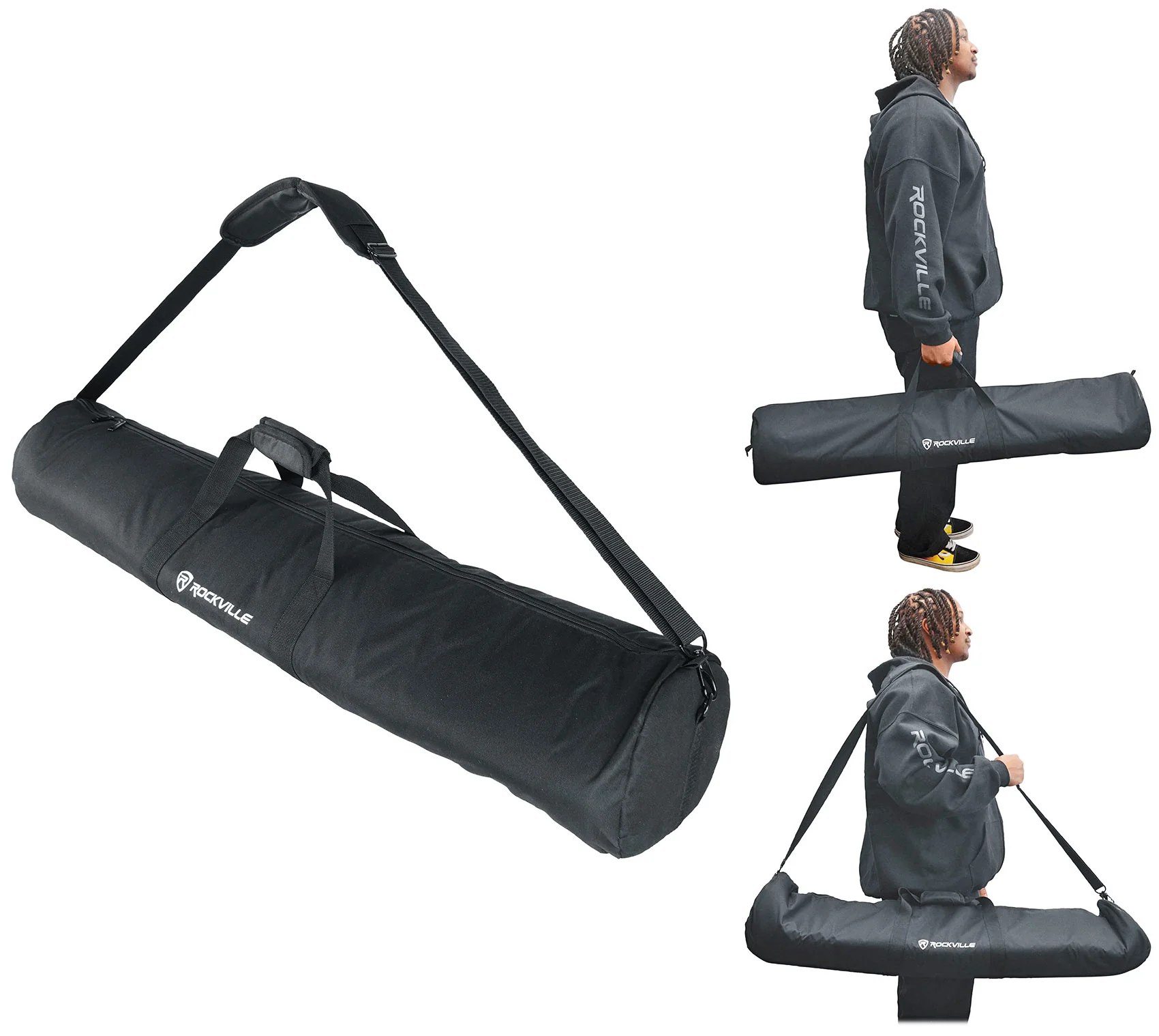 (2) Technical Pro PT3LED Rechargeable RGBWY LED Tripod DJ Speaker Stands+Bag - Image 11