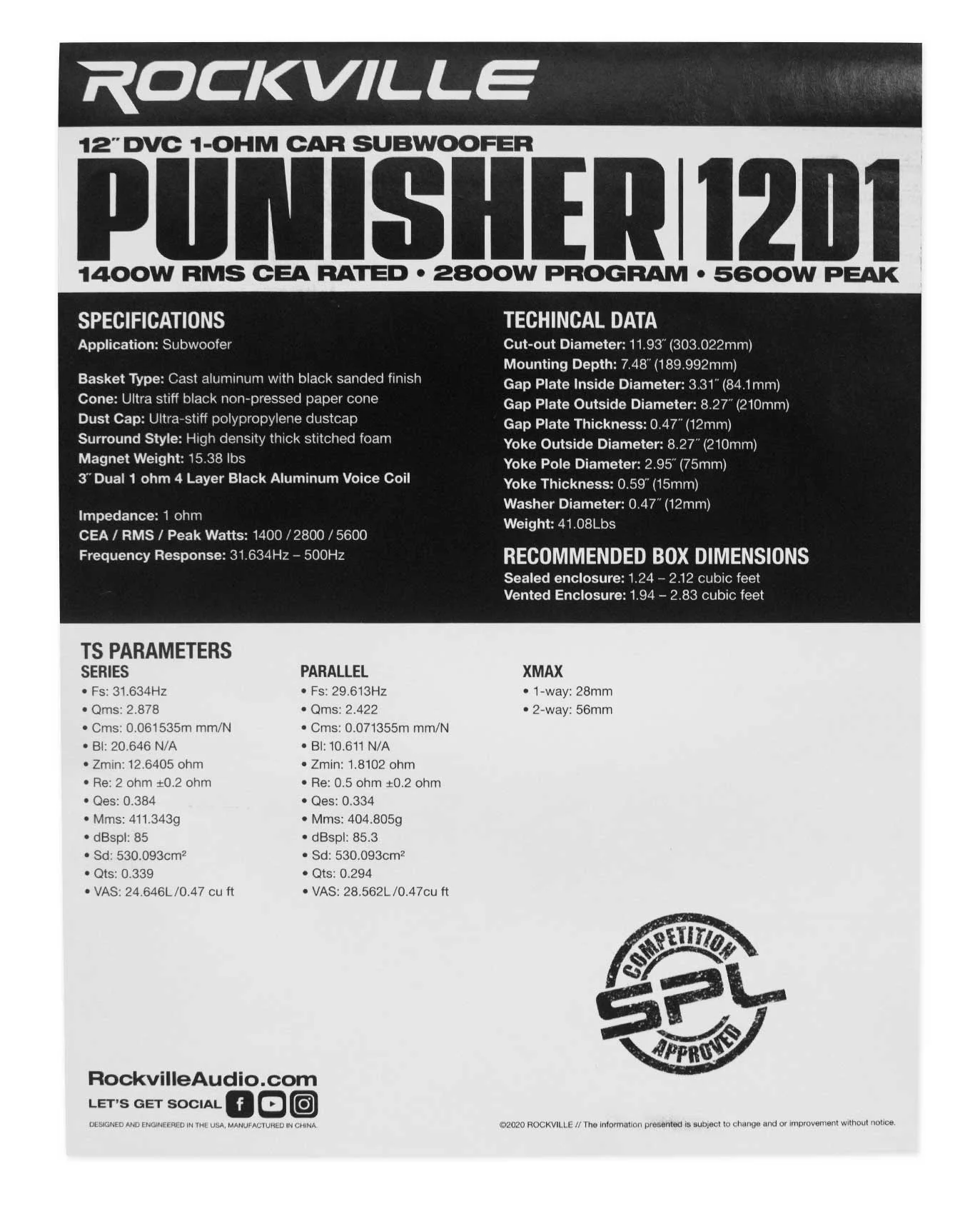 Punisher 12D1 2-Pack + dBcomp4 Mono Amplifier Bundle - Image 25