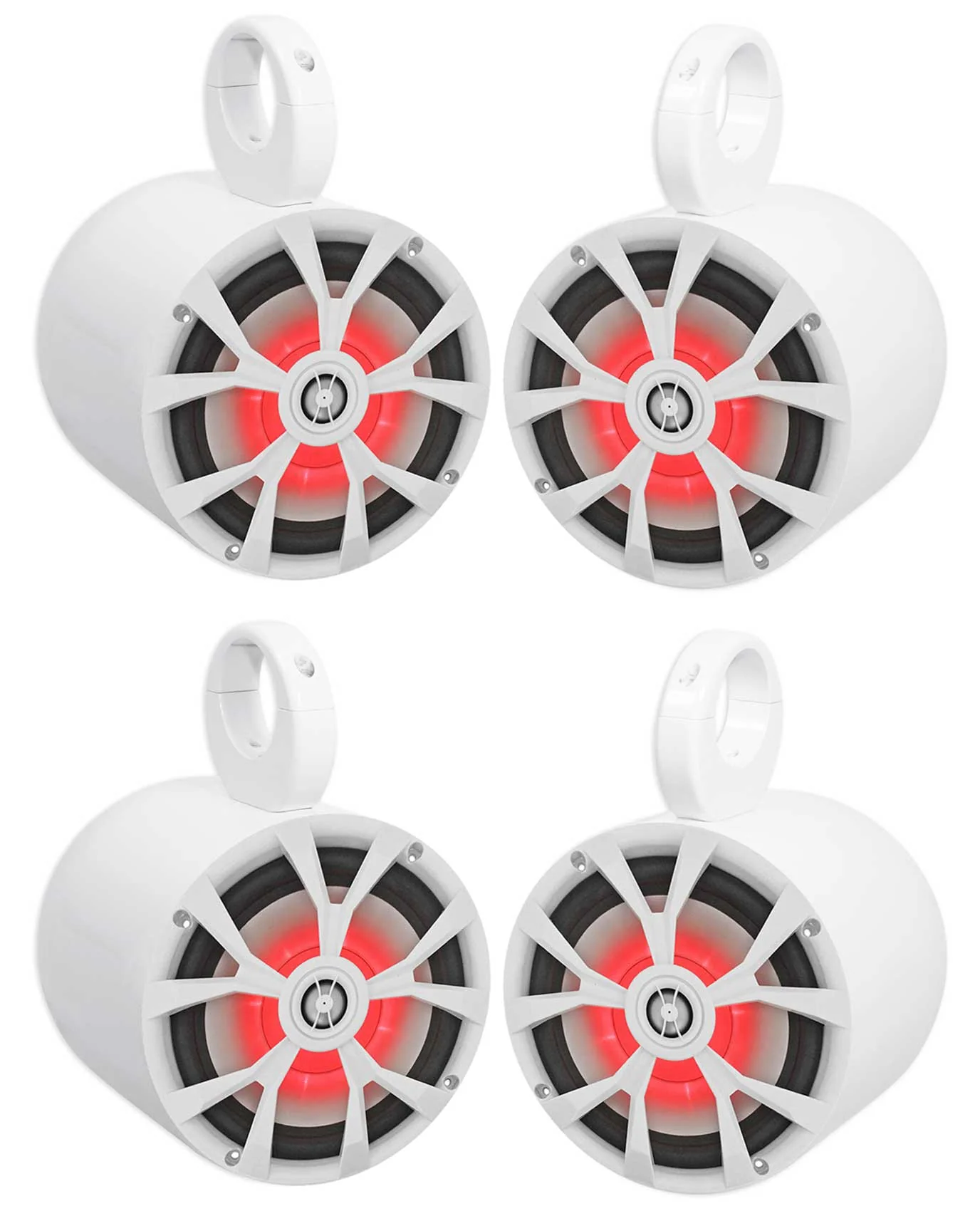 RKL80MW 4-Pack White + MAC80W White Tower Enclosures Bundle