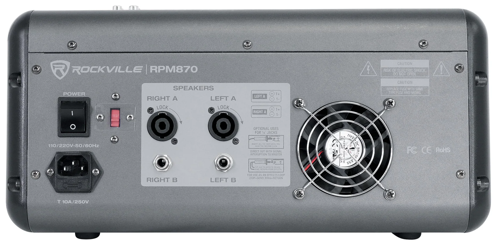 RSG15 Speakers 2-Pack + RPM870 Powered Mixer + 50' Cables Bundle - Image 11