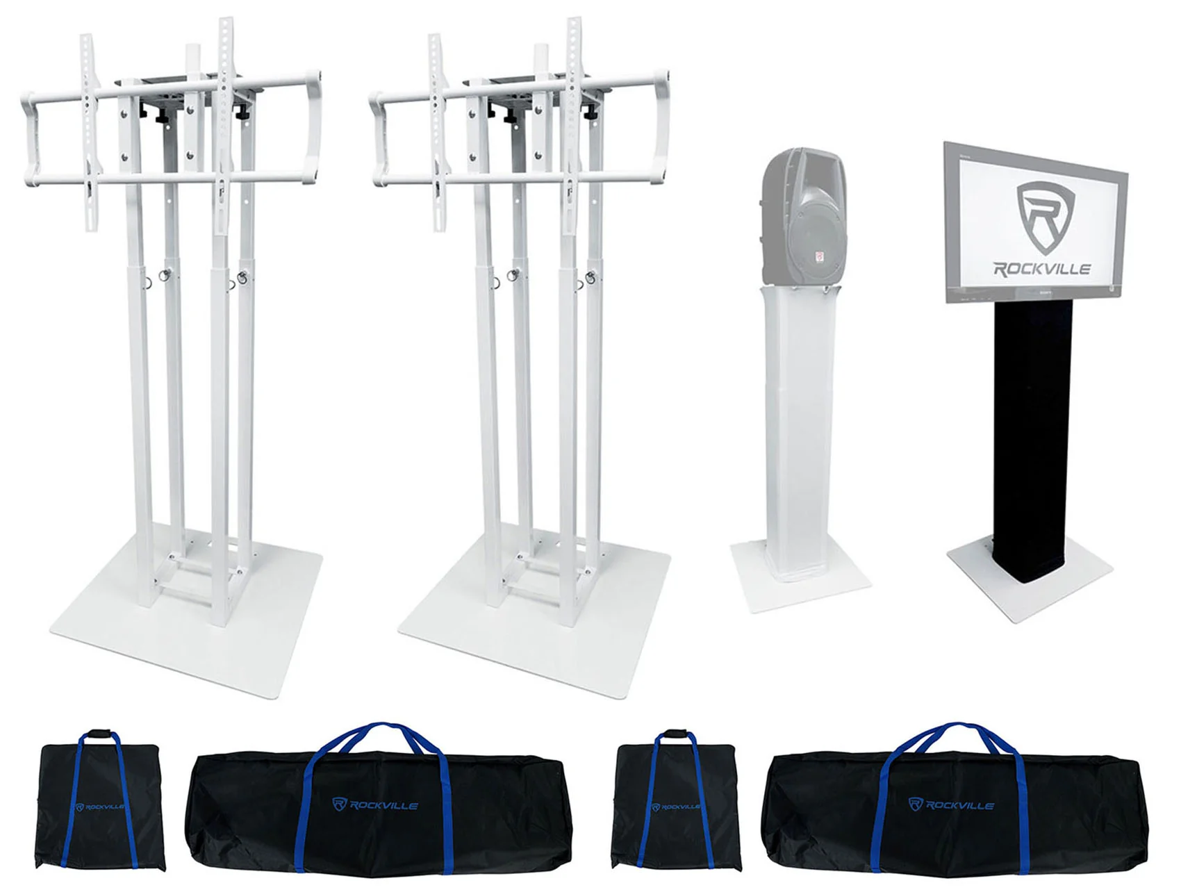 RTP33‑TV White 2-Pack + Black Totem Plates Bundle