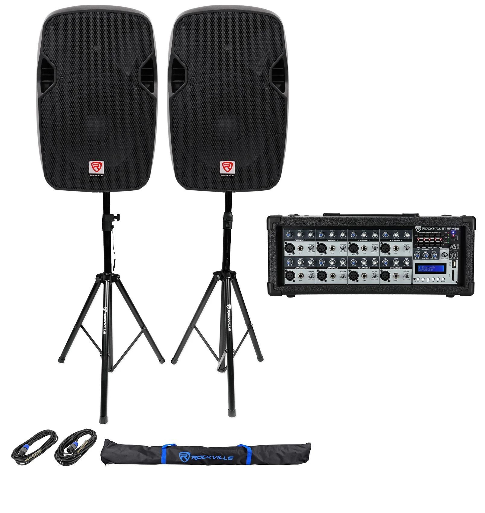 SPGN124 2-Pack + RPM85 Powered Mixer Bundle