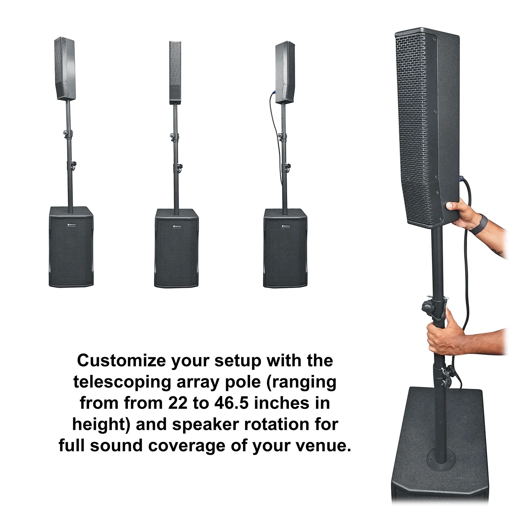 Titan Column 12 2-Pack + RockMix 10FX Mixer Bundle - Image 20