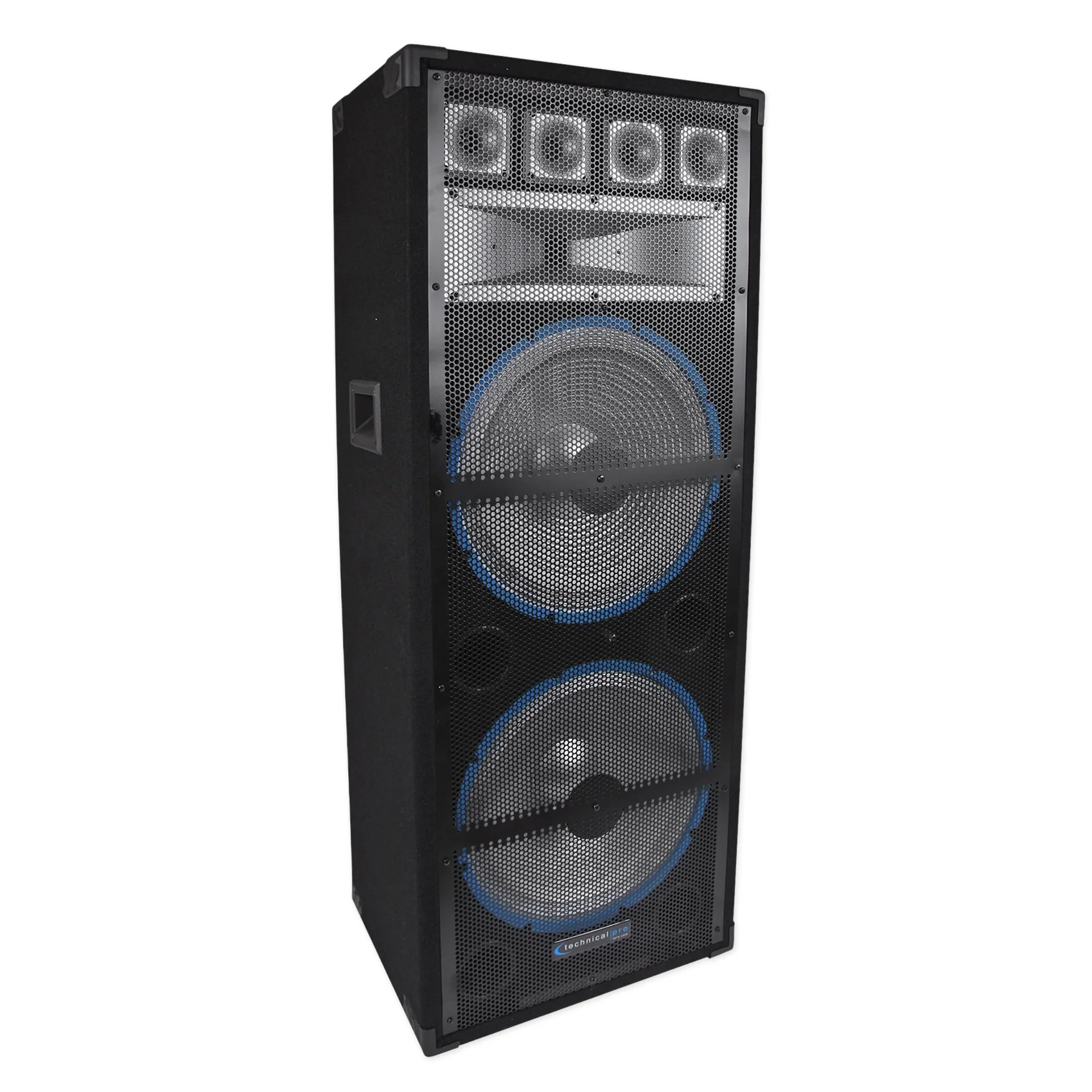 (2) Technical Pro VRTX215LED Dual 15" 1800w LED DJ Speakers+2-Channel Amplifier - Image 3