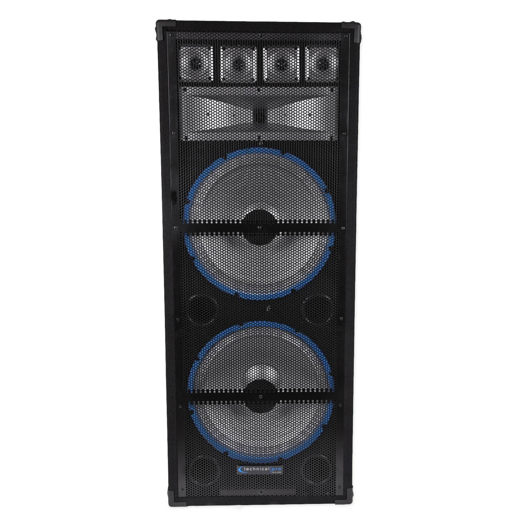 (2) Technical Pro VRTX215LED Dual 15" 1800w LED DJ Speakers+2-Channel Amplifier - Image 4