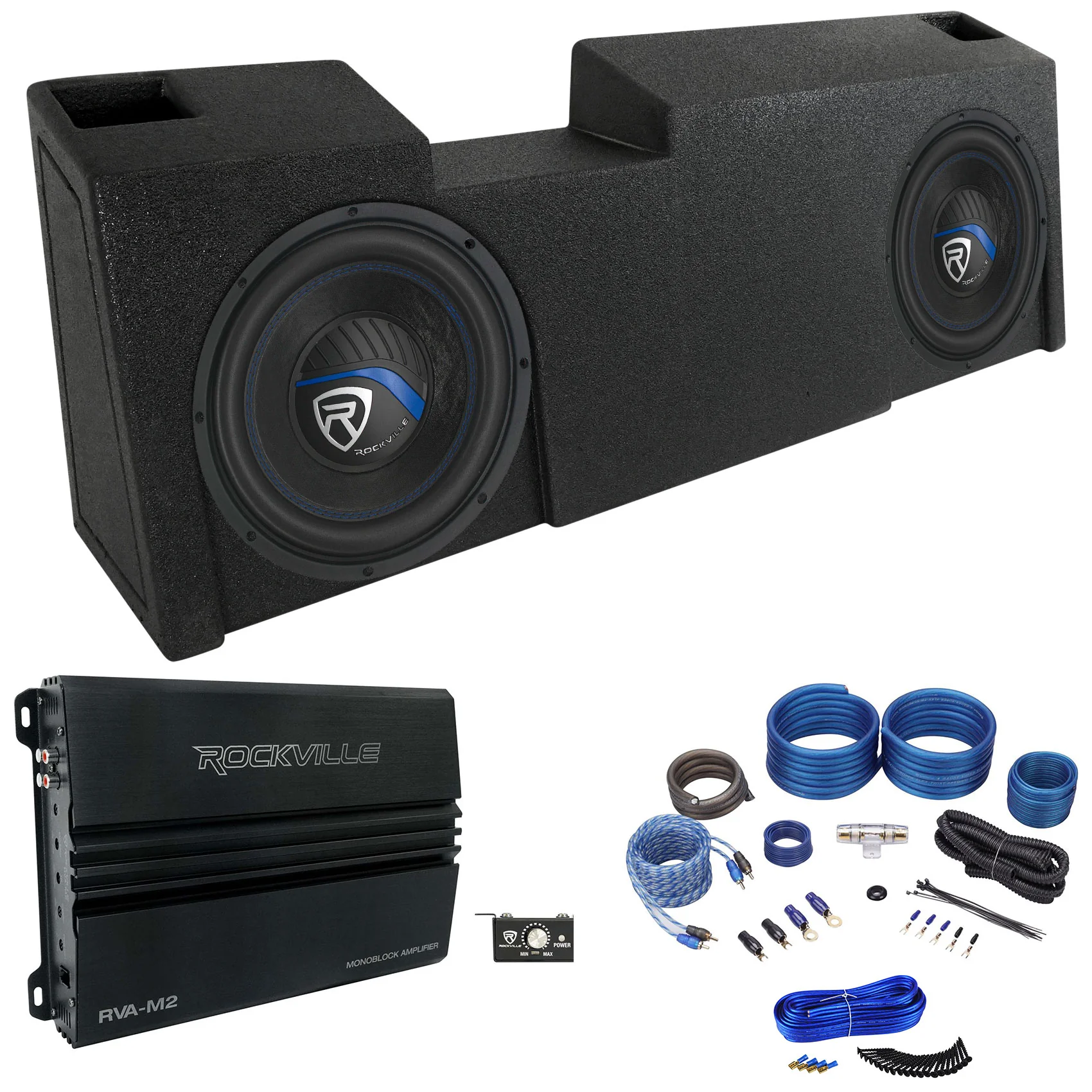 Rockville W10K5S2 2-Pack + RVA-M2 Bundle