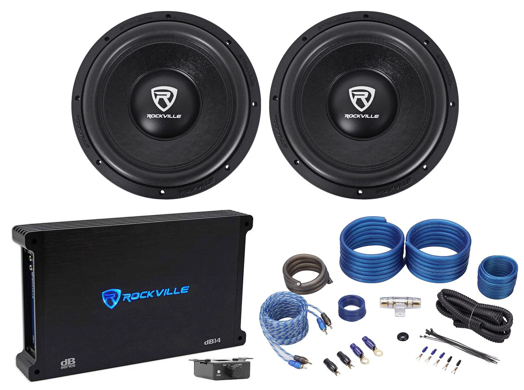W12 K6 Series 12" Subwoofers 2-Pack + dB14 Amplifier Bundle