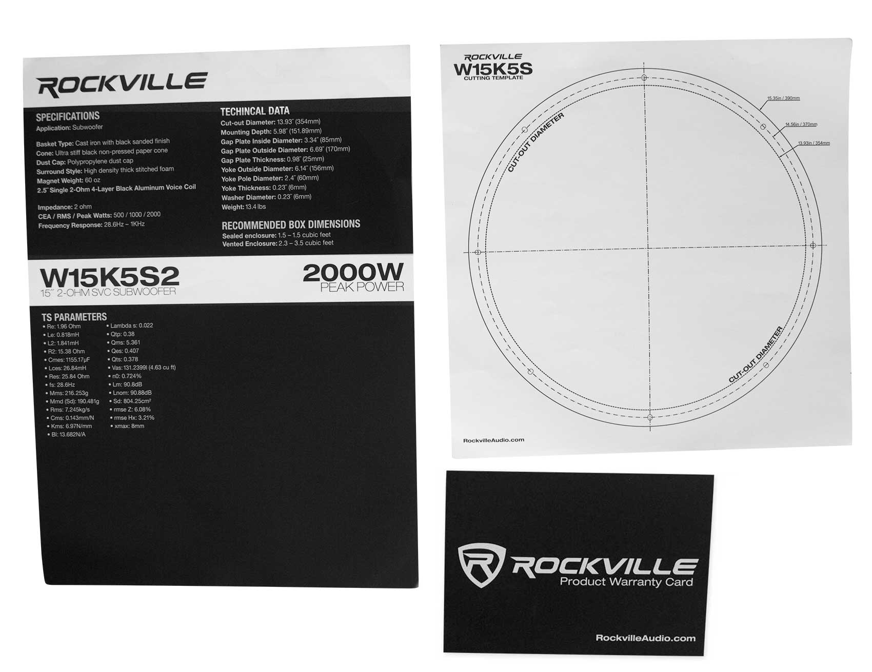 Rockville W15K5S2 2-Pack + RD15 Dual 15" Sealed Enclosure Bundle - Image 5