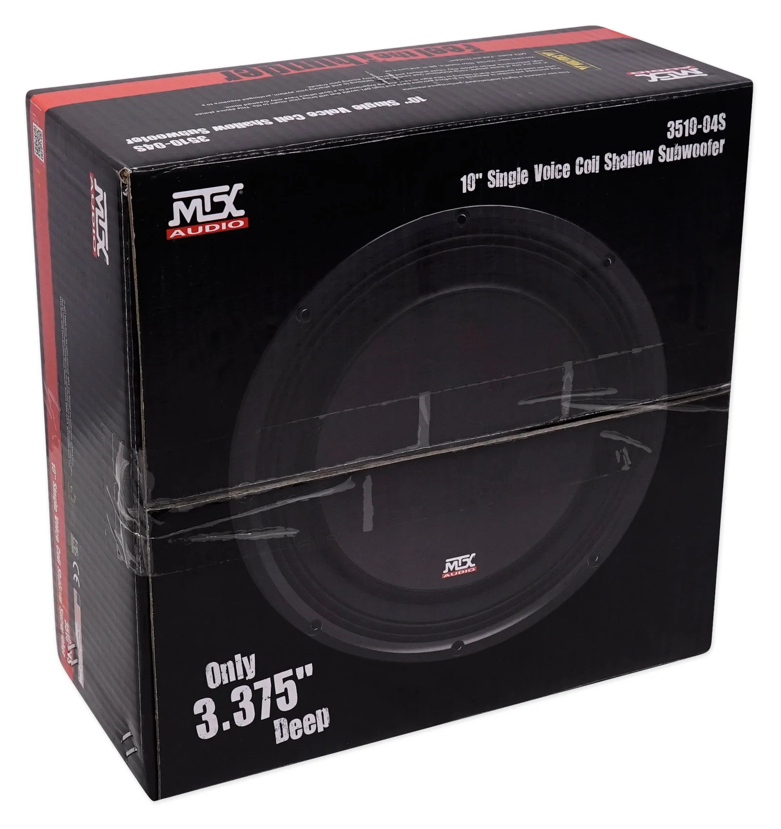 MTX 3510-04S 10" 600 Watt Shallow Car Subwoofer+Sealed Sub Box Slim Enclosure - Image 7