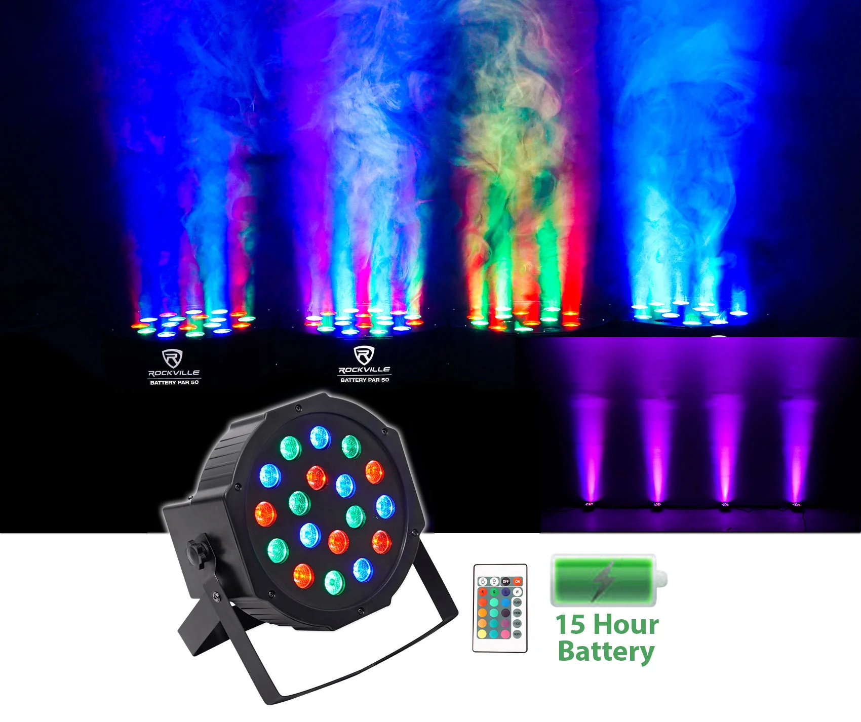 BATTERY PAR 50 4-Pack + RLB30 Lighting Bag Bundle - Image 9