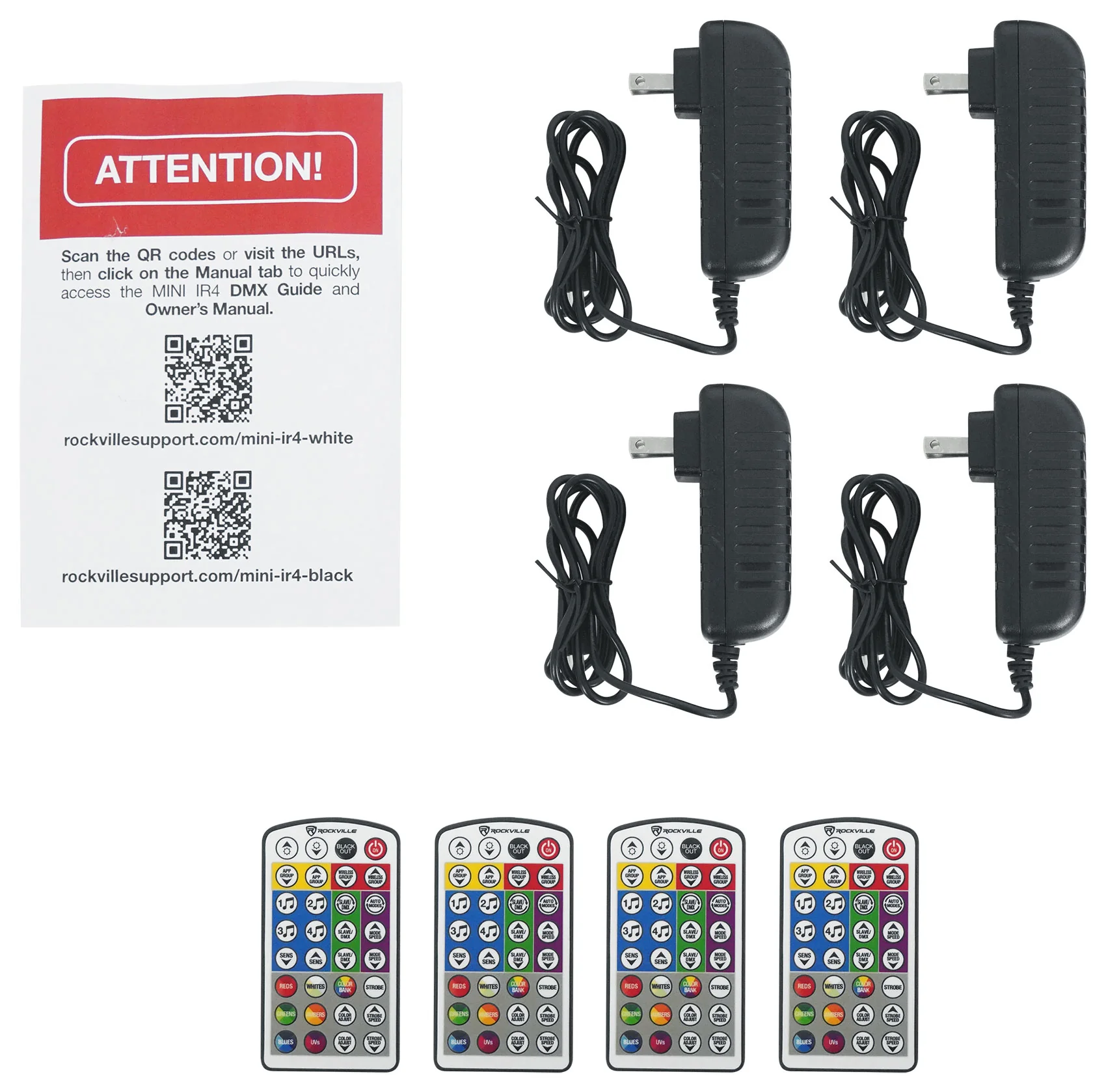 MINI IR4 Black 4-Pack + ROCKFORCE W2 DMX Controller Bundle - Image 18