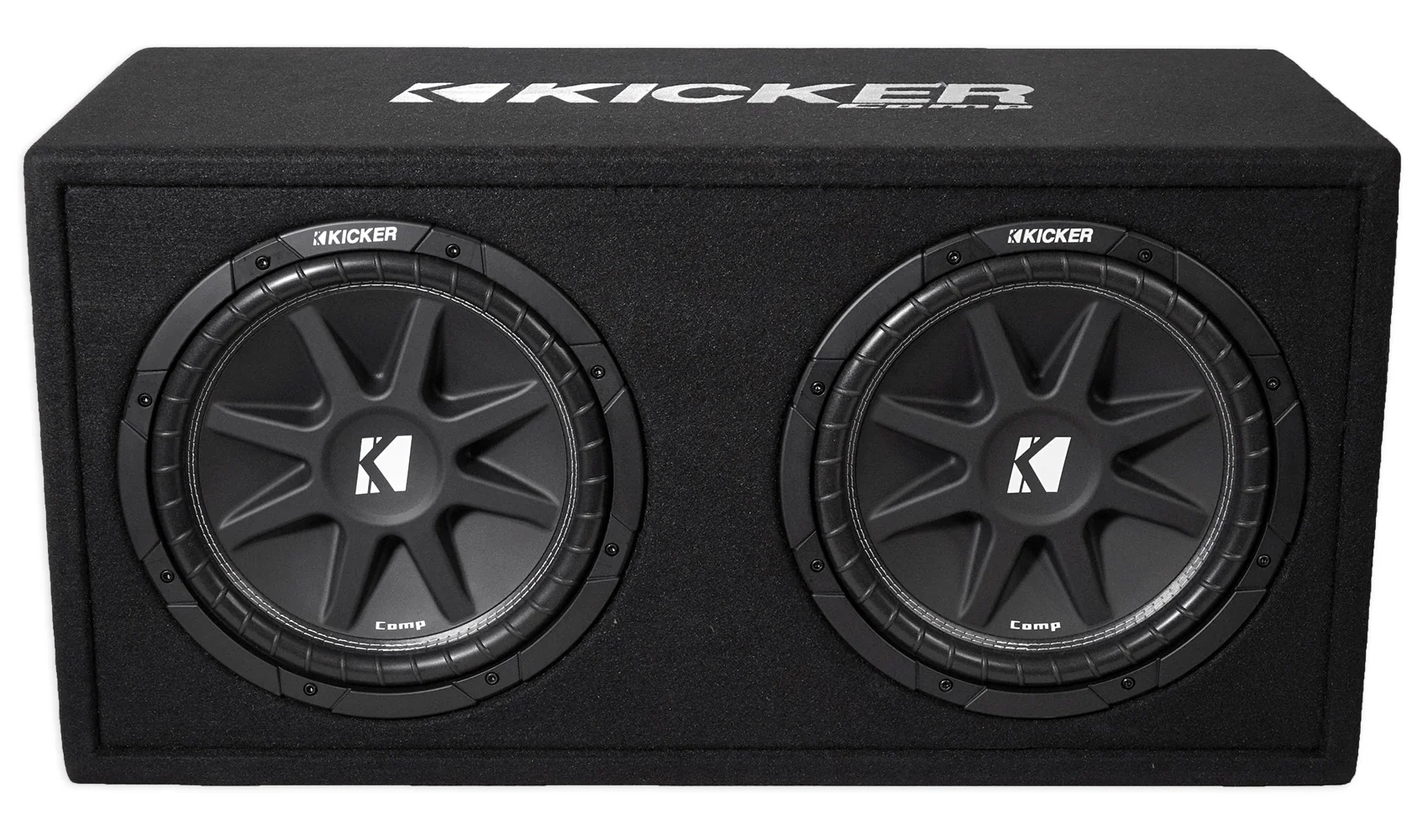 KICKER 43DC122 Comp Dual 12" Subwoofers+Vented Box+Mono Amplifier+Amp Wire Kit - Image 2