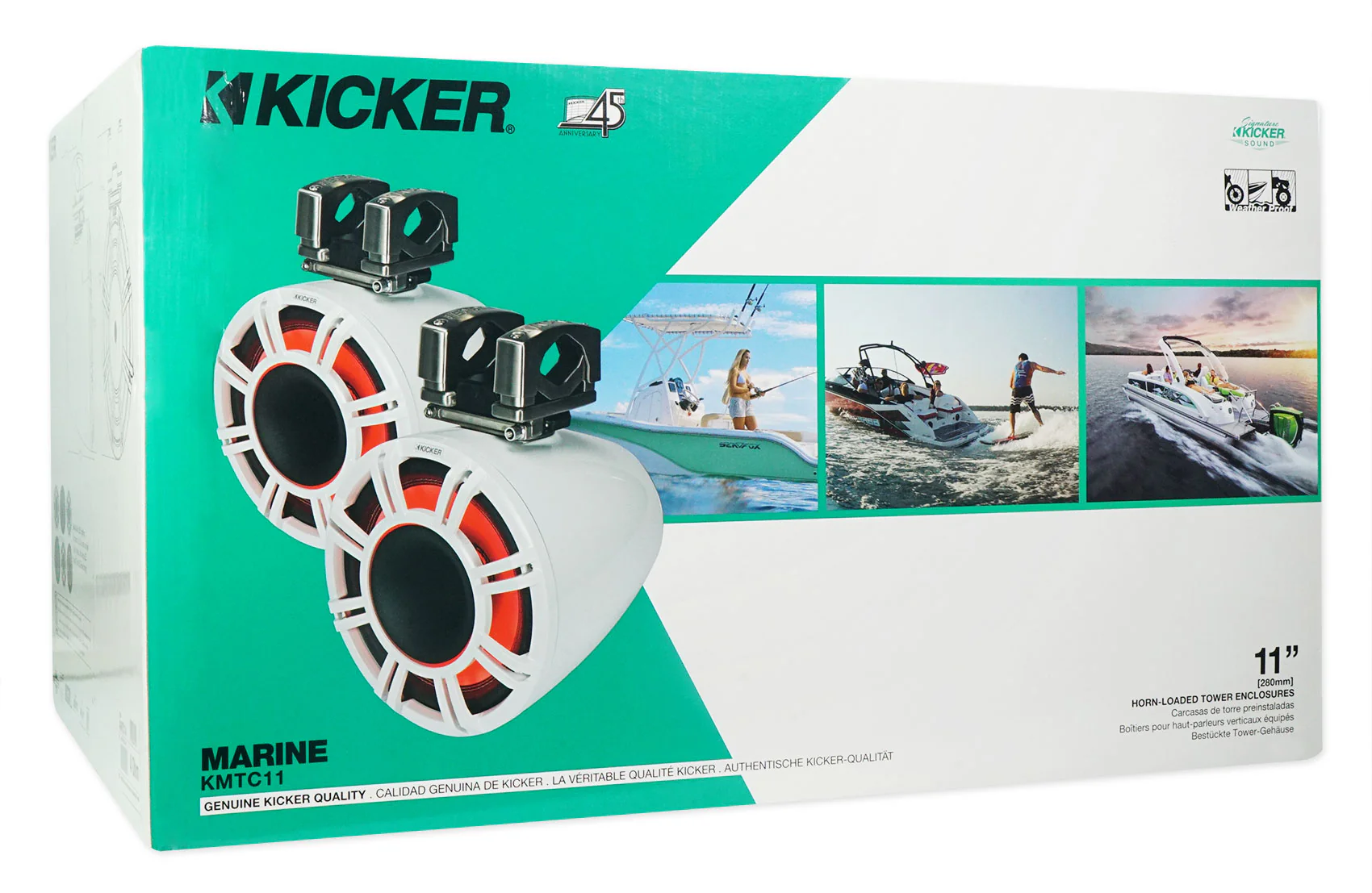 KICKER KMTC11 HLCD 11" Wakeboard Tower Speakers+6) 8" LED Speakers+8-Channel Amp - Image 32