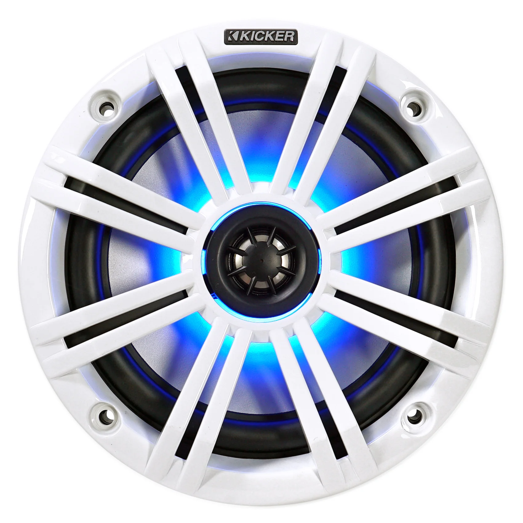 Pair KICKER 45KM654L 6.5" 390w Silver Marine Wakeboard Tower LED Boat Speakers - Image 5