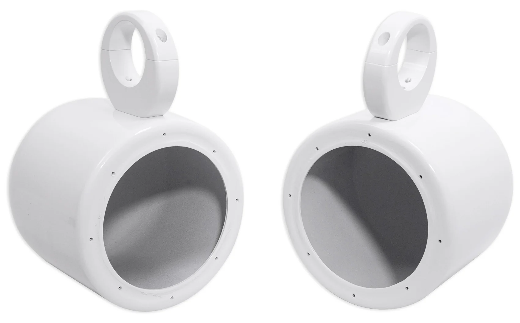 Pair KICKER 45KM654L 6.5" 390w White Marine Wakeboard Tower LED Boat Speakers - Image 2