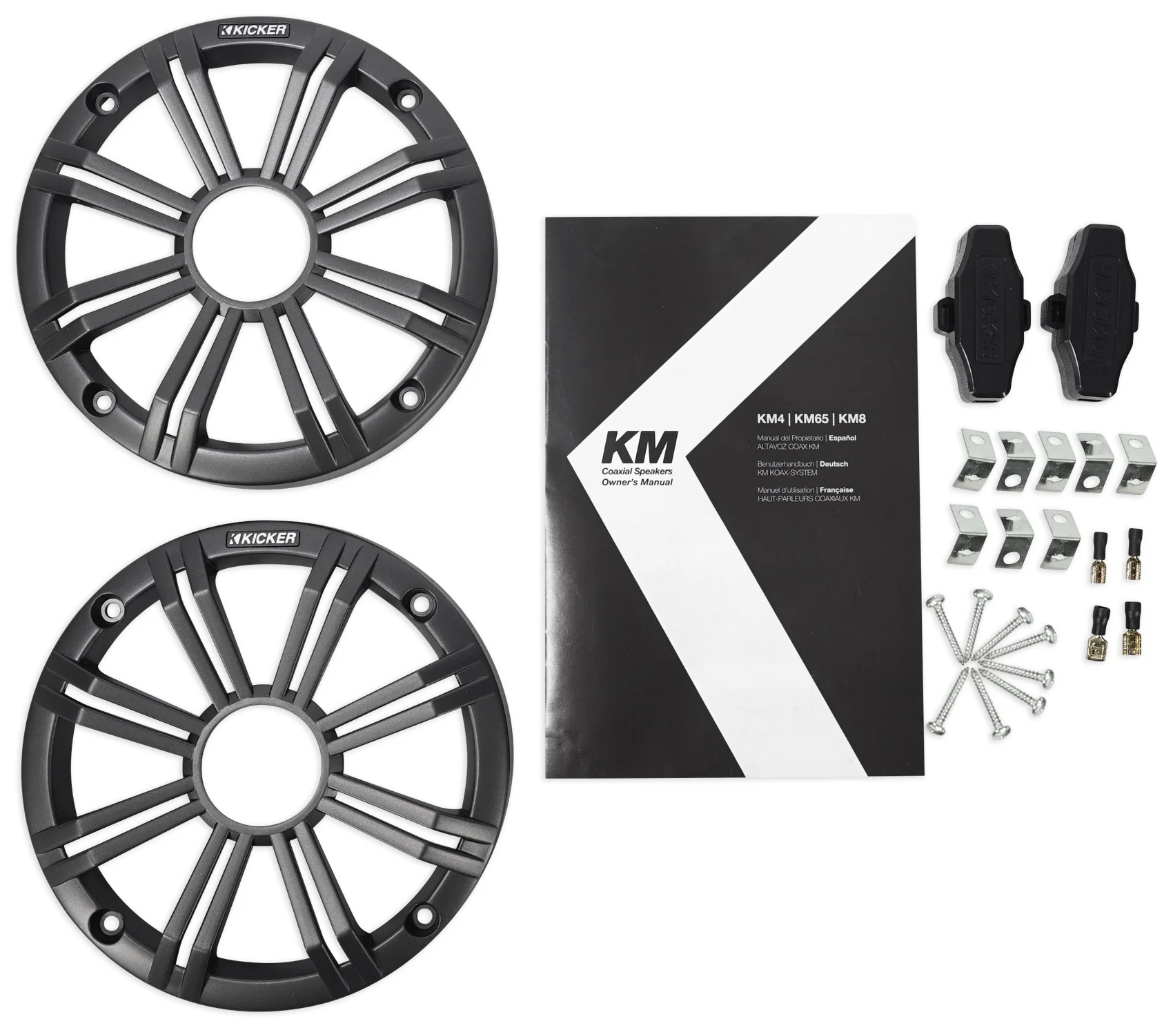 Pair KICKER 45KM654L 6.5" 390w White Marine Wakeboard Tower LED Boat Speakers - Image 9