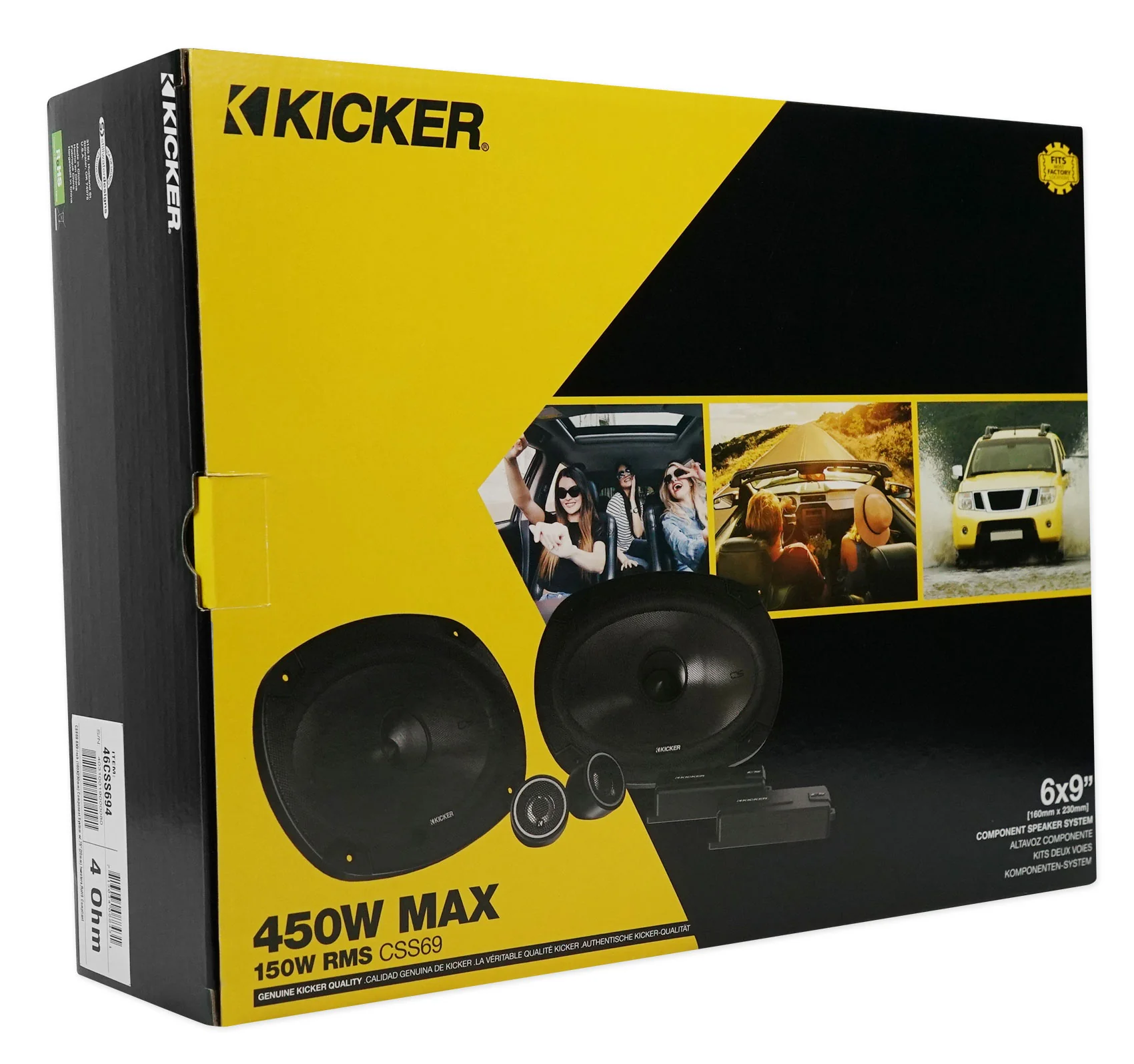 KICKER 46CSS694 6x9" 900w Car Component Speakers CSS69+2-Channel Amplifier+Wires - Image 12