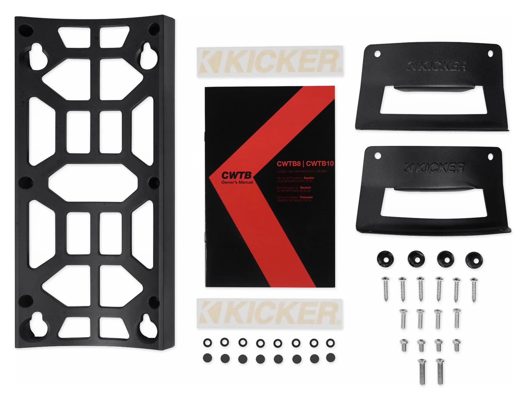 KICKER 46CWTB104 TB 10" 800w Marine Loaded Subwoofer Enclosure+Amplifier+Amp Kit - Image 25