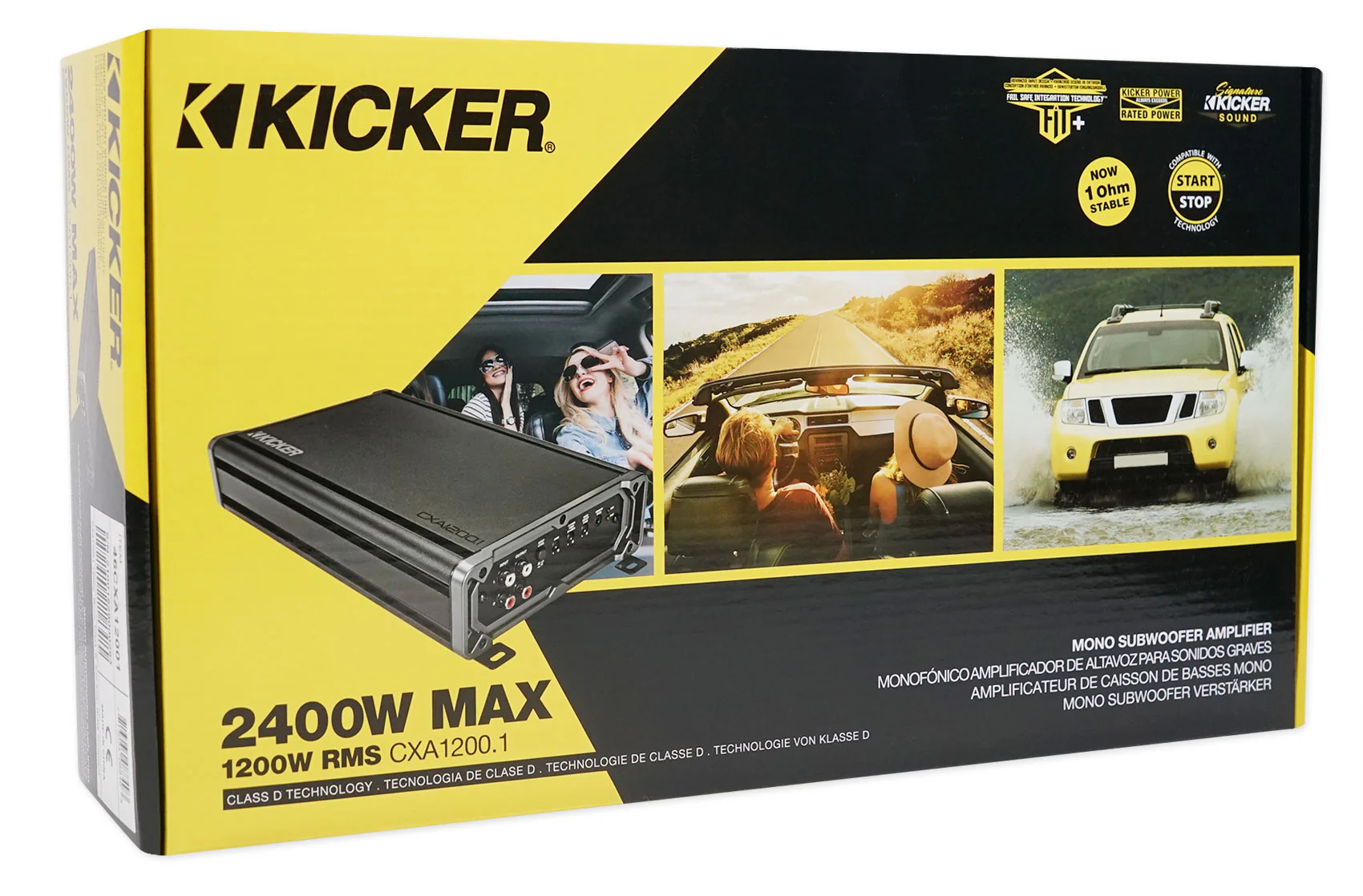 KICKER 46CXA12001 CXA1200.1 1200 Watt RMS Mono Class D Car Amplifier+Amp Kit - Image 10