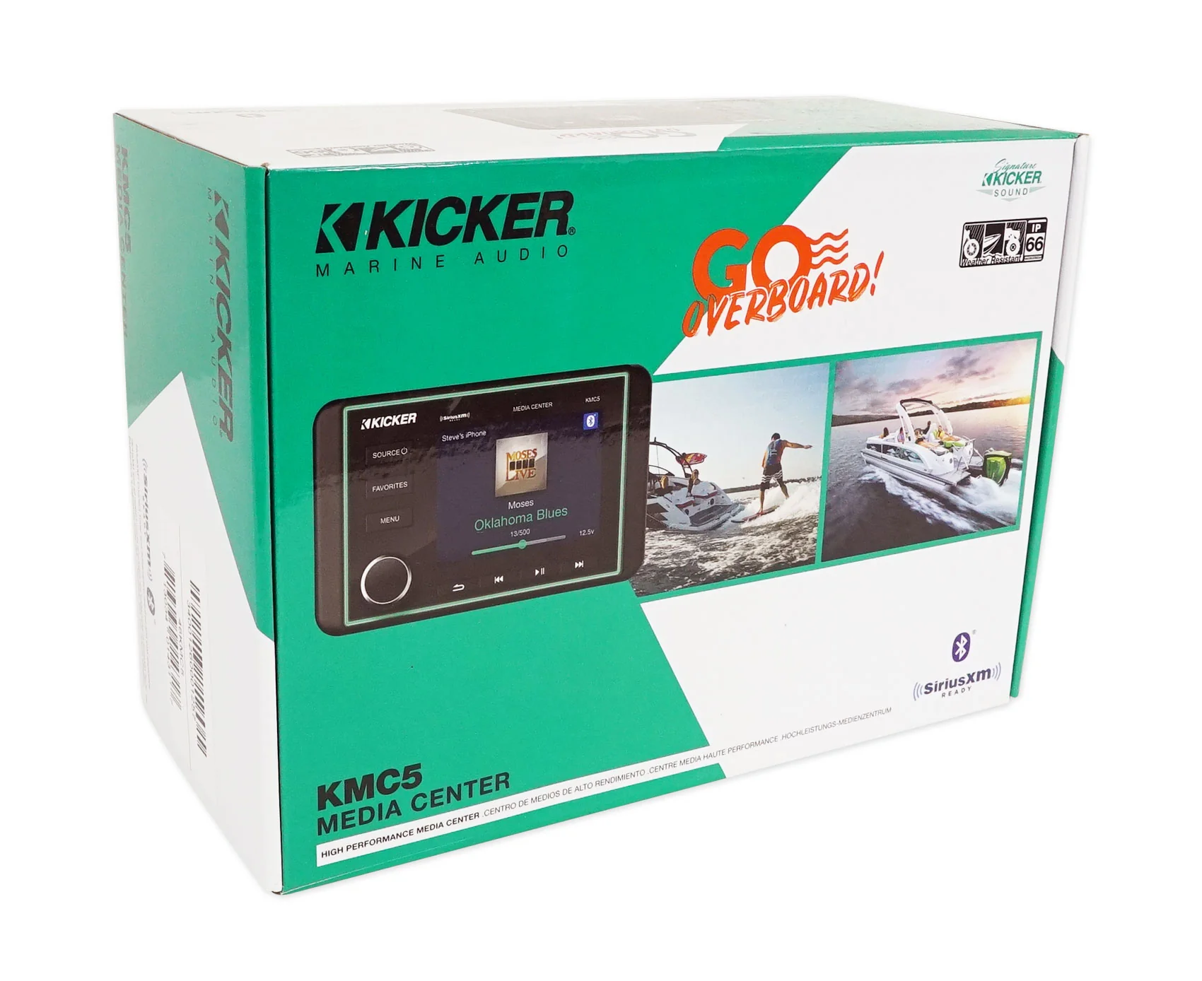 KICKER KMC5 Marine Digital Media Receiver w/Bluetooth+8" Black Tower Speakers - Image 14
