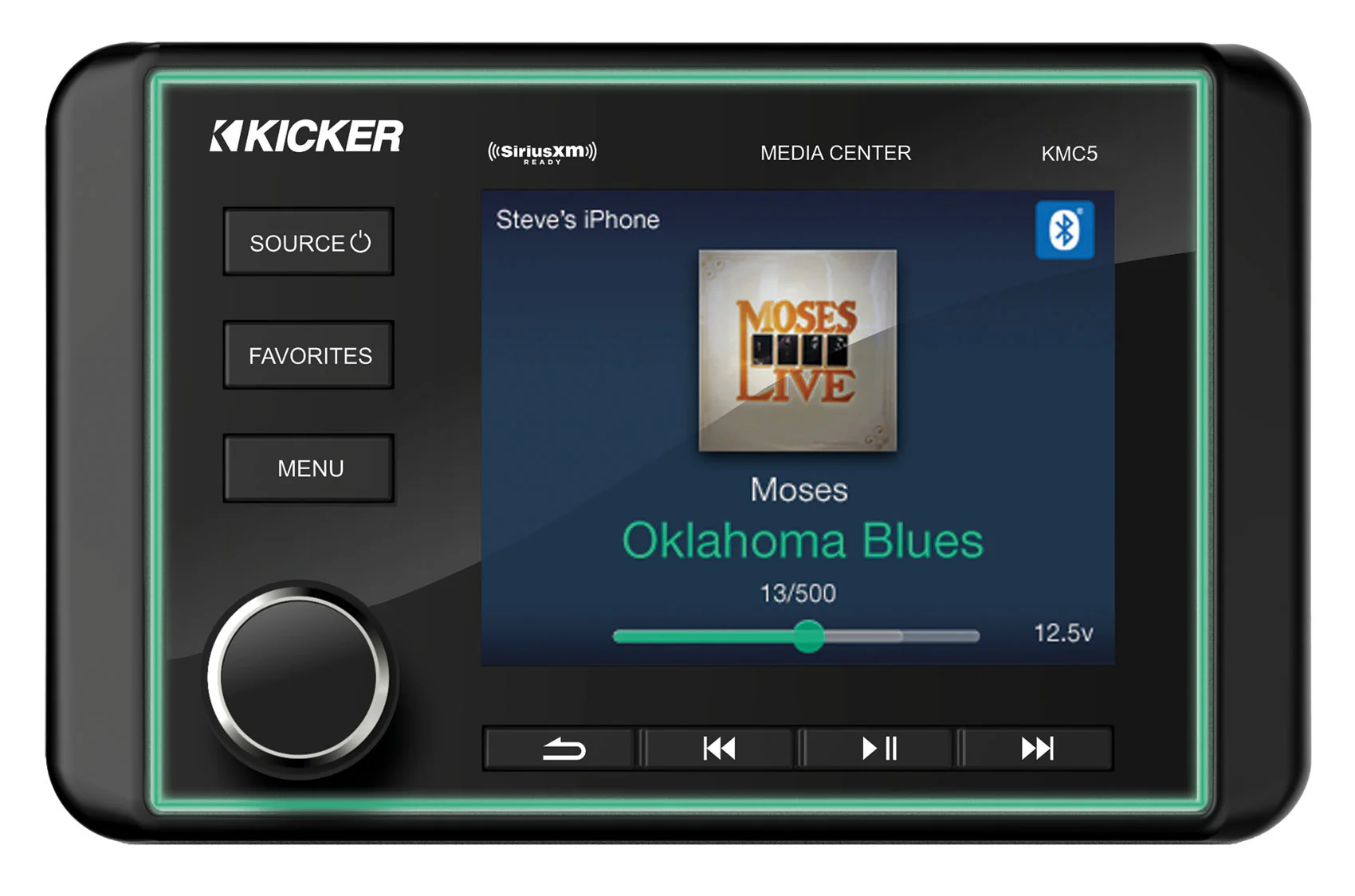 KICKER KMC5 Marine Digital Media Receiver w/Bluetooth+8" Black Tower Speakers - Image 8