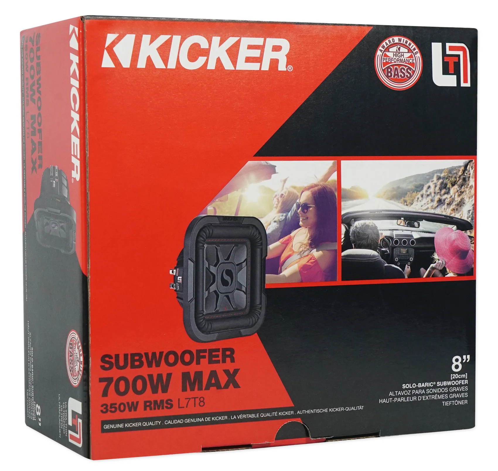 KICKER 46L7T84 8" 700 Watt L7T Car Subwoofer, Solo-Baric Sub L7T84 DVC 4-Ohm [Used] - Image 7