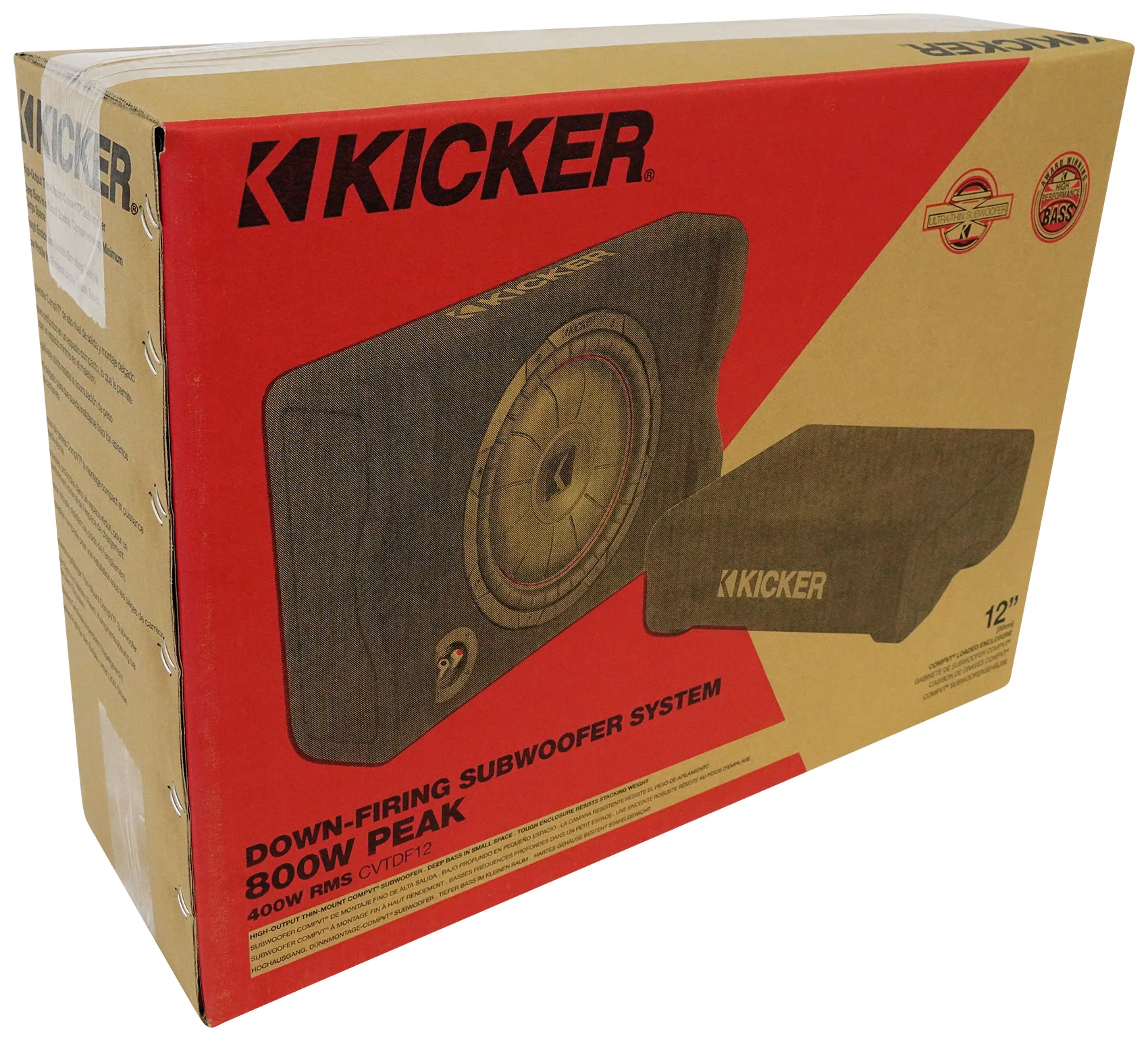 KICKER 48CVTDF122 CVTDF Down-Firing 12" 800w Subwoofer+Sub Box+Amplifier+Amp Kit - Image 25