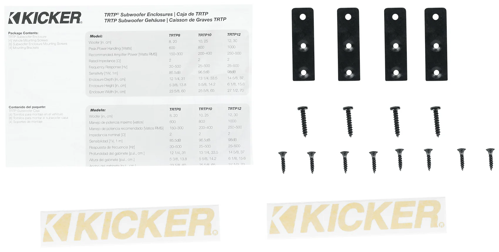 KICKER 48TRTP122 TRTP 12" 1000w Down Firing Subwoofer+Sub Enclosure Box+ROCKBOX - Image 20