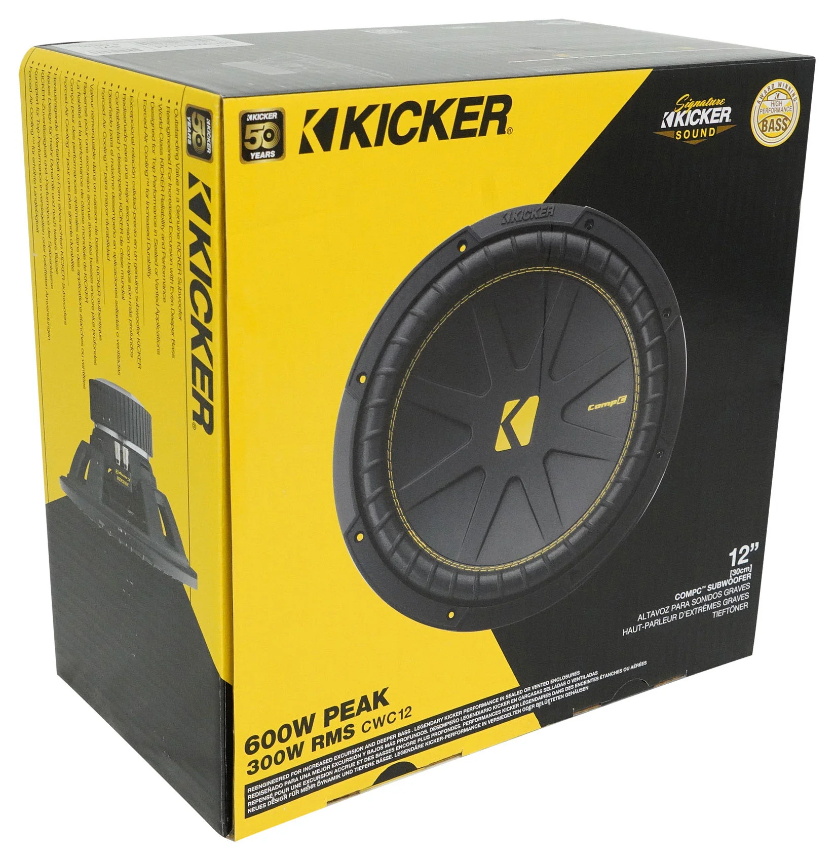 Kicker 50CWCS124 CompC 12" SVC 4 ohm Subwoofer+Mono Amplifier+Amp Kit CWCS124 - Image 11