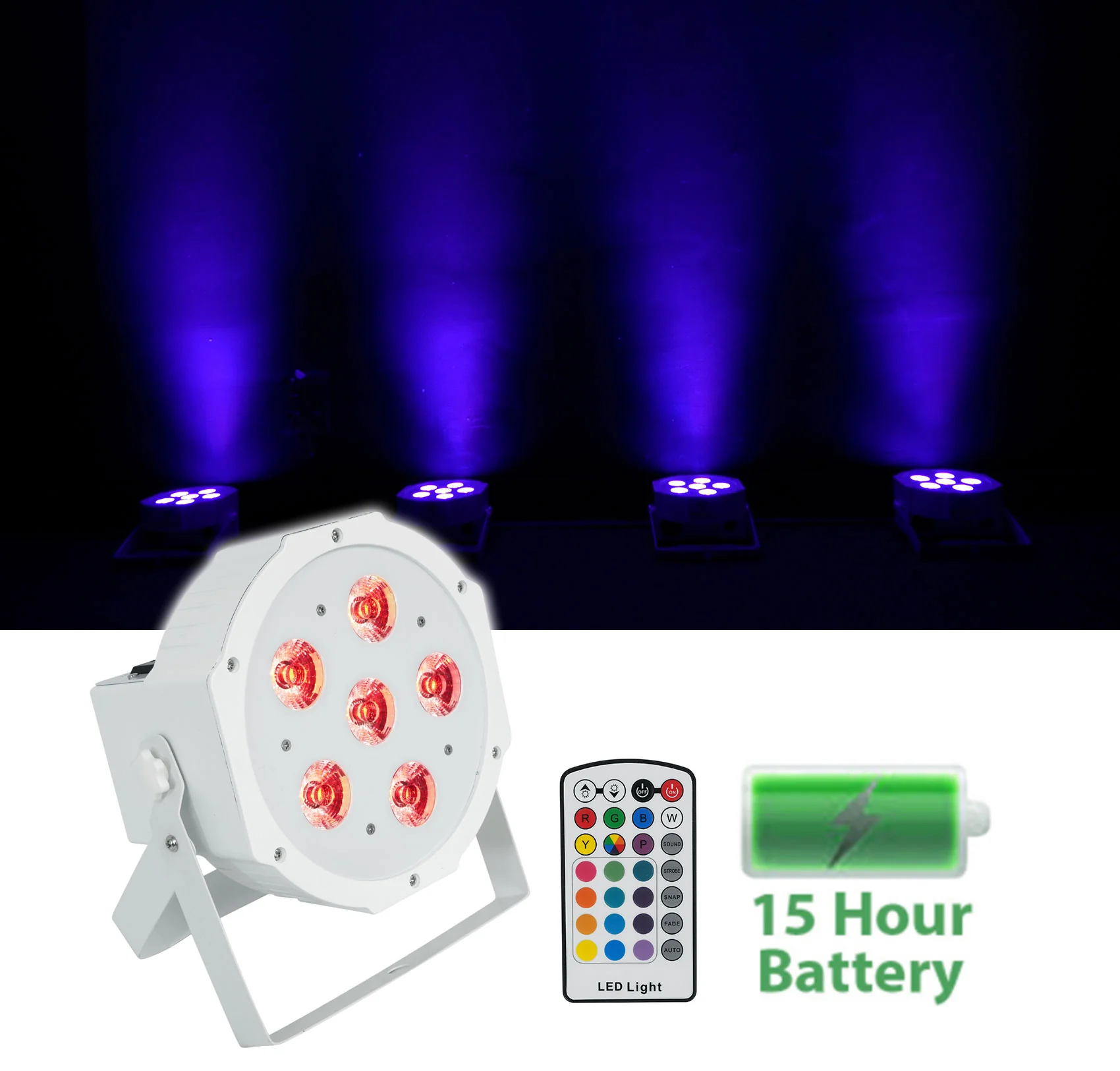 BATTERY PAR 6RF WHITE 6-Pack - Image 2