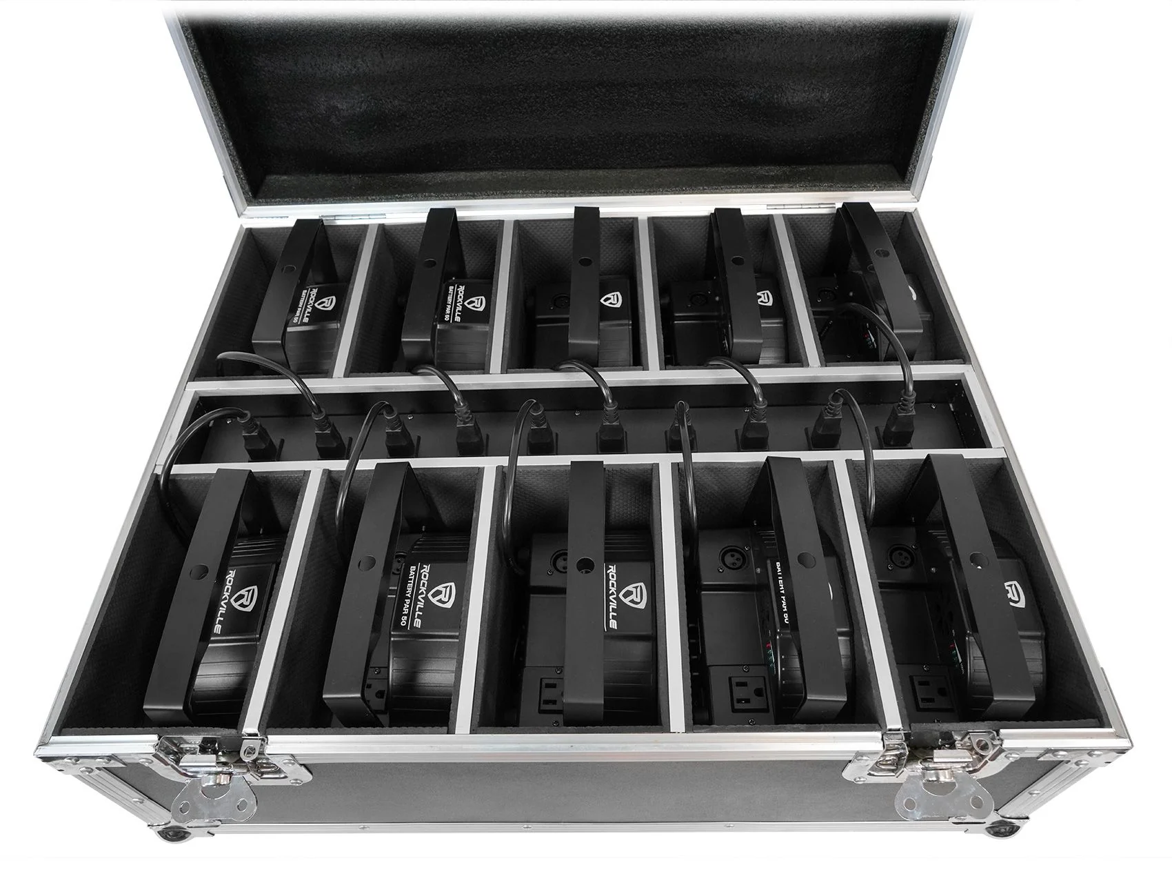 BATTERY PAR 50 Mixed 10-Pack + Charging Road Case Bundle - Image 5